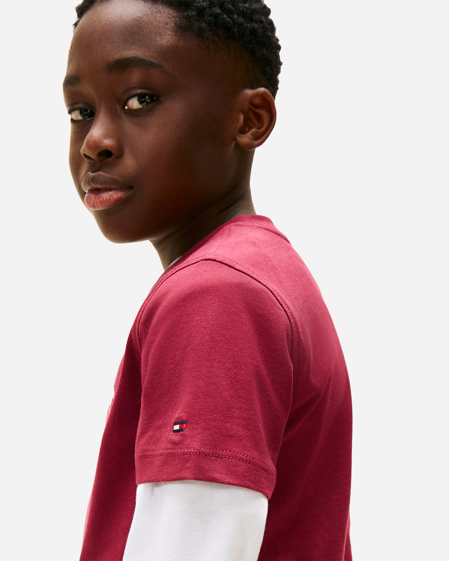 T-shirt TOMMY HILFIGER MONOTYPE PRINT JR - Rosso - 4 | Cisalfa Sport