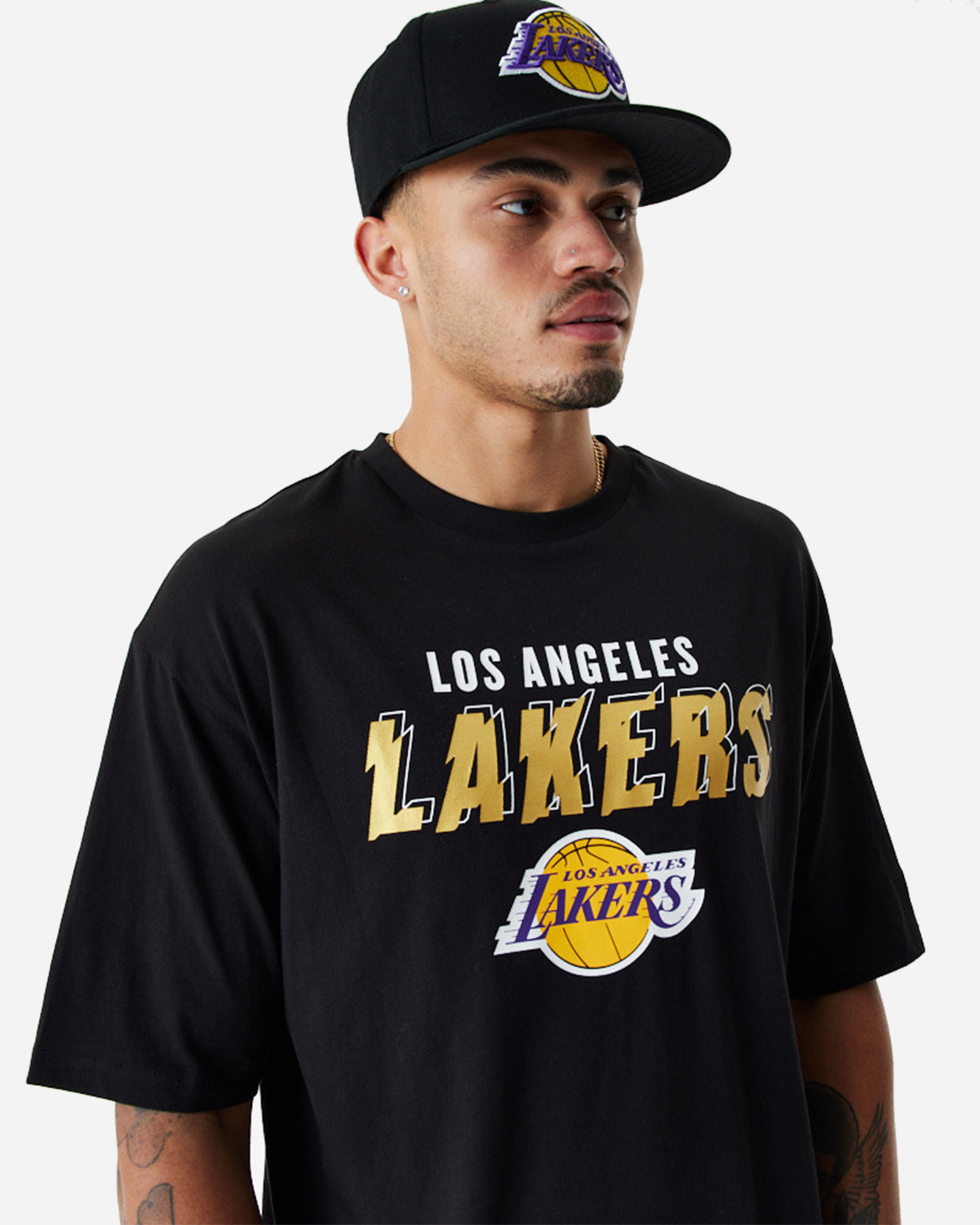 T-shirt NEW ERA TEAM SCRIPT GOLD LOS ANGELES LAKERS M - Nero - 2 | Cisalfa Sport