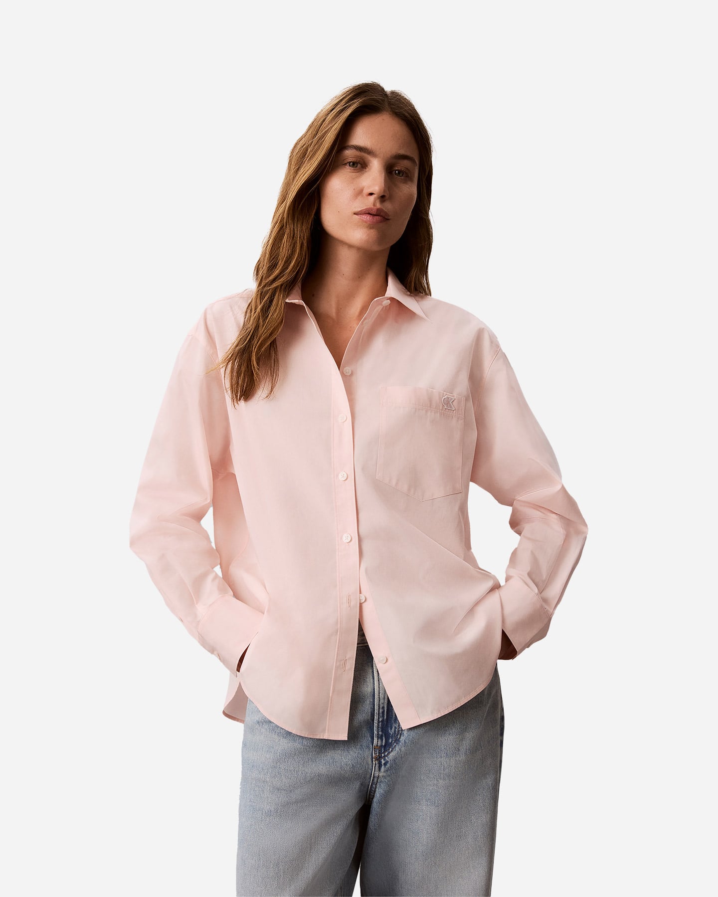 Camicia CALVIN KLEIN JEANS POPLIN W - Rosa - 1 | Cisalfa Sport
