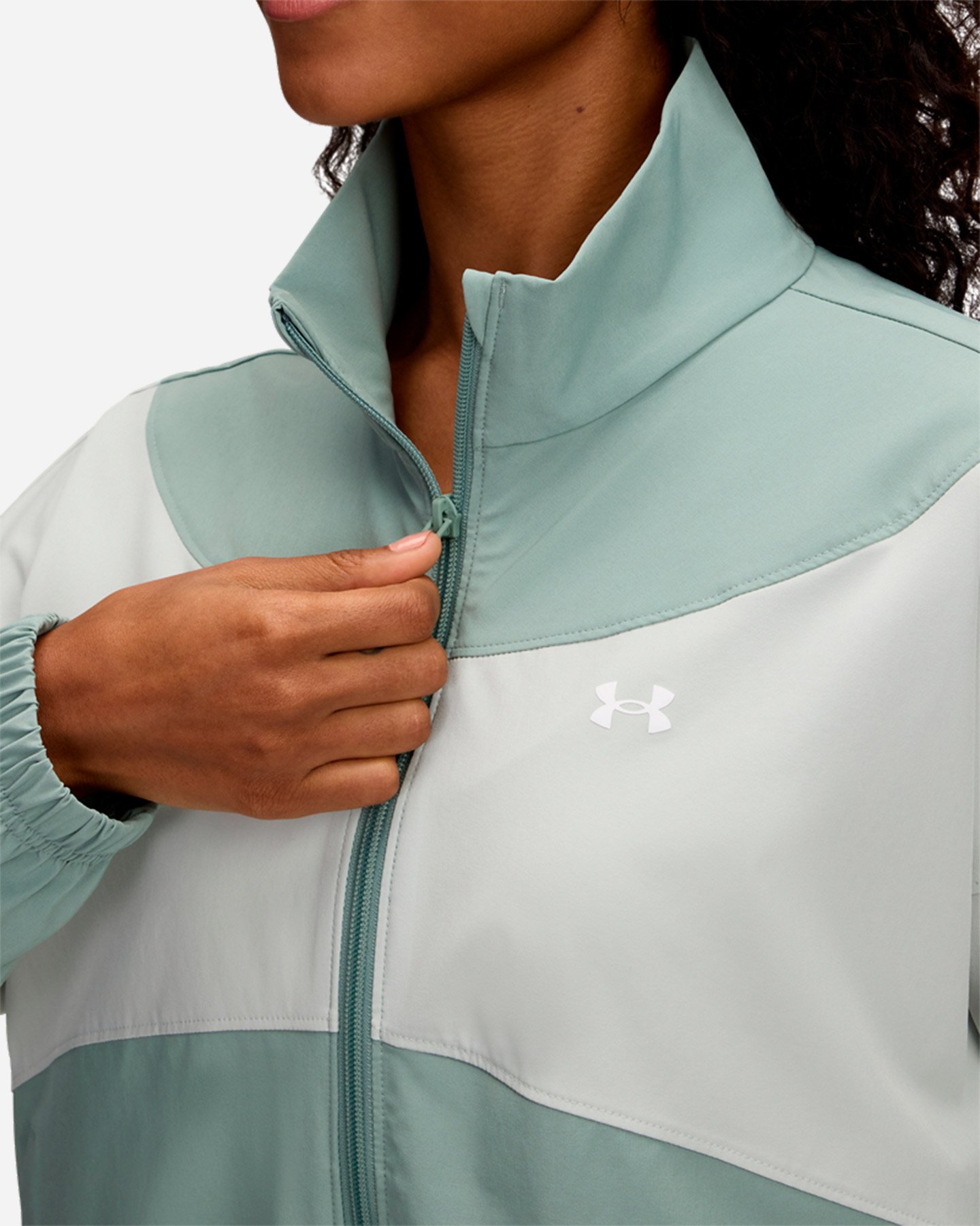 Felpa UNDER ARMOUR RIVAL BICOLOR W - Verde - 2 | Cisalfa Sport