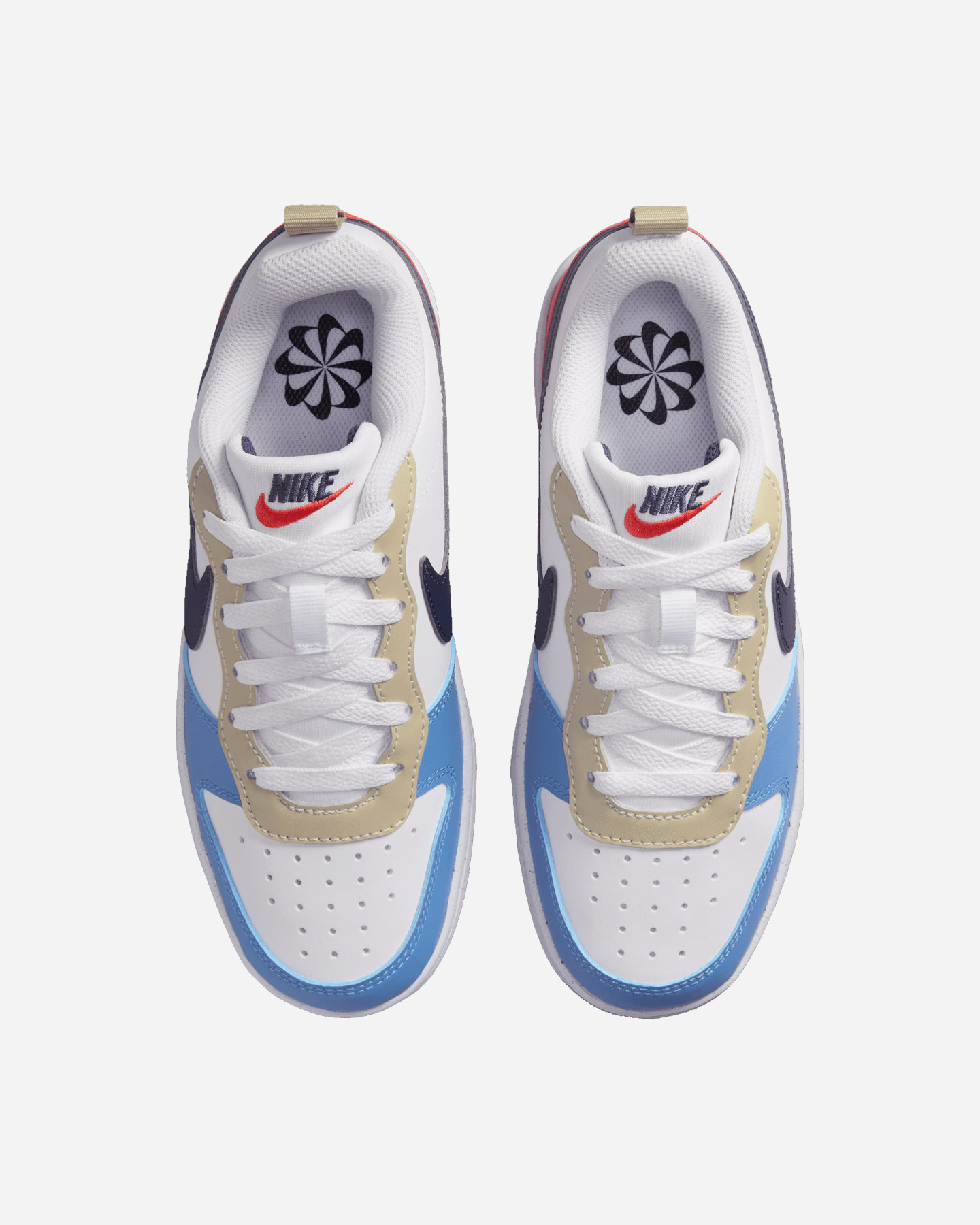 Scarpe sneakers NIKE COURT BOROUGH LOW RECRAFT GS JR - Bianco - 2 | Cisalfa Sport