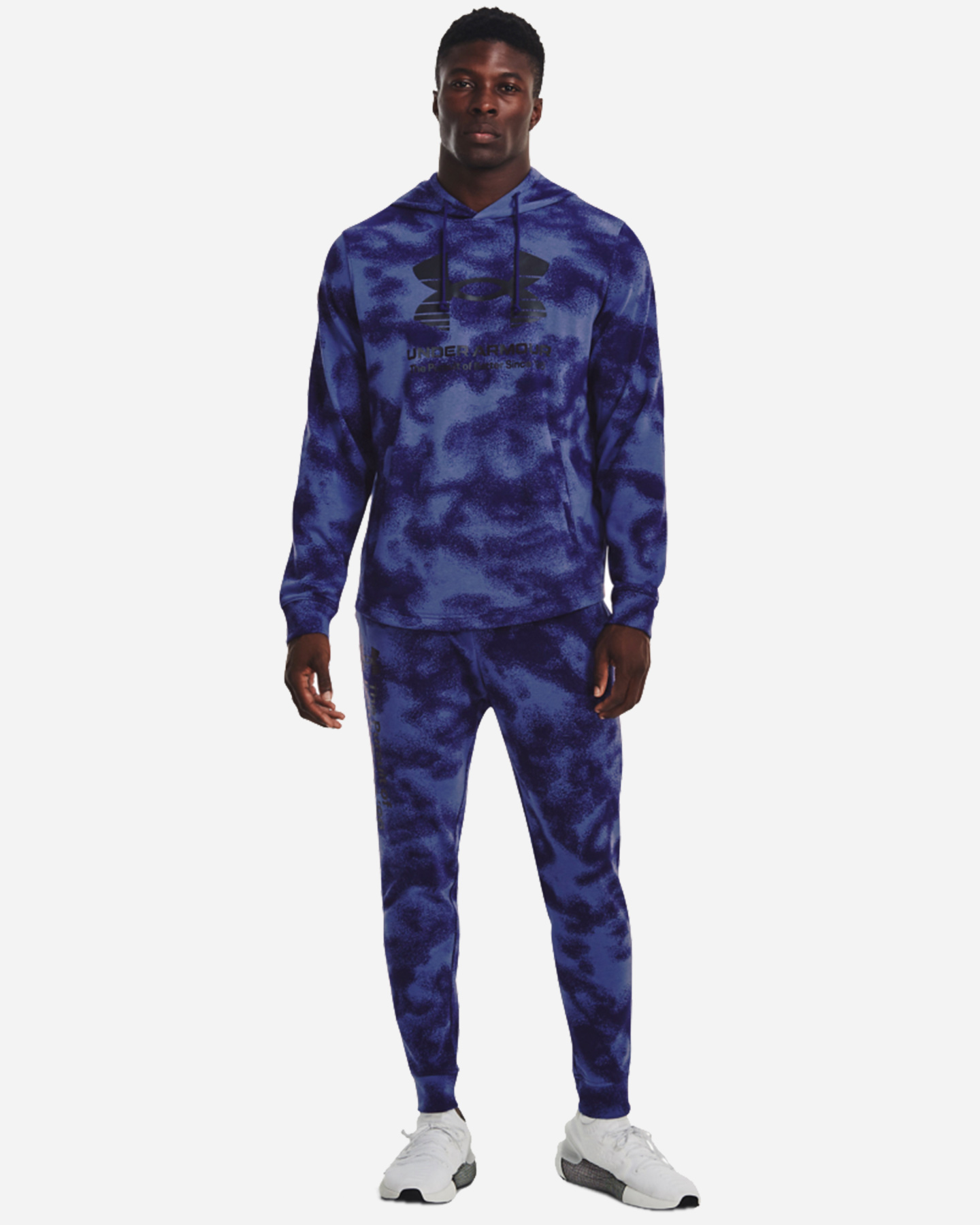 Felpa UNDER ARMOUR RIVAL NOVEL BIG LOGO M - Blu - 4 | Cisalfa Sport