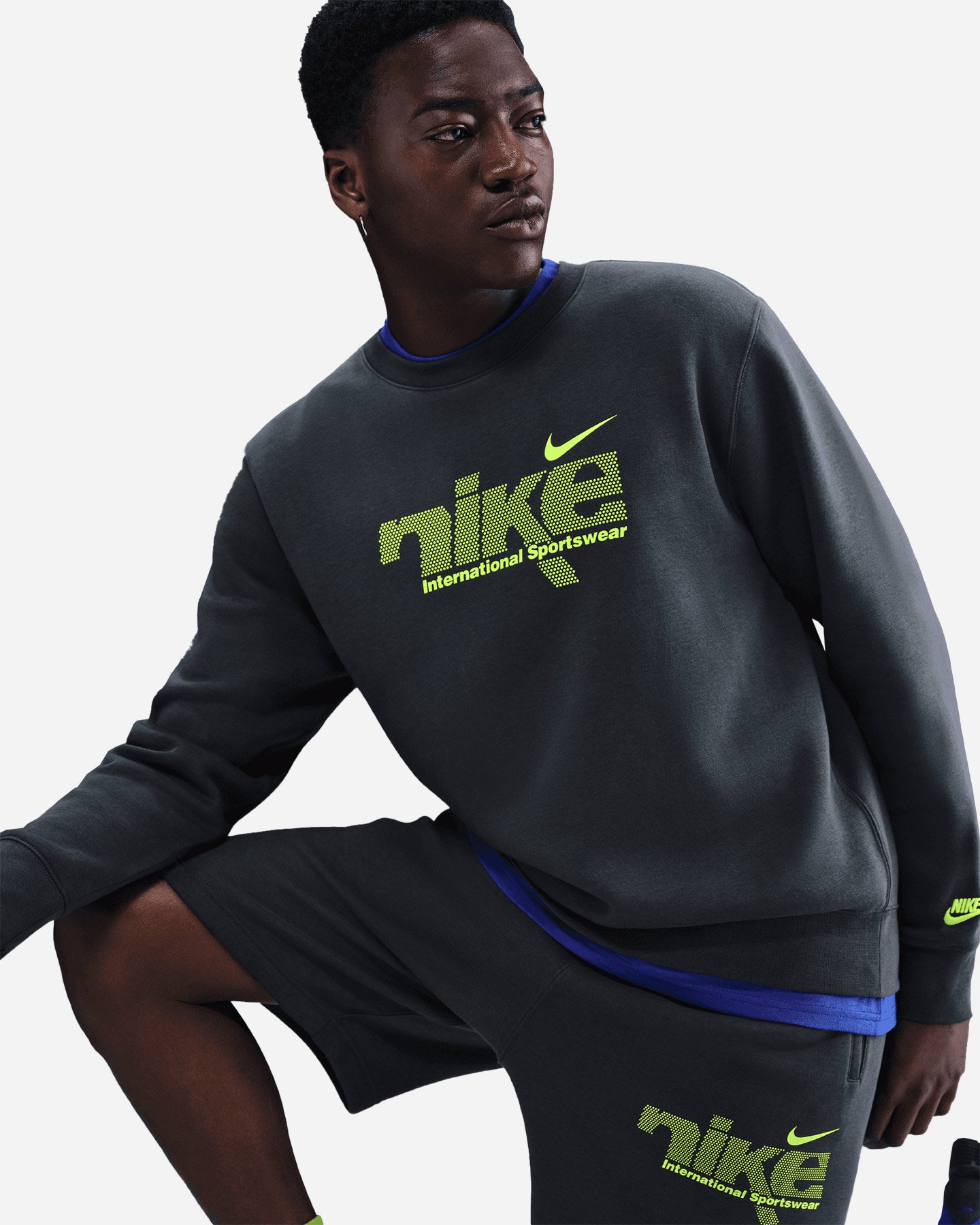 Pantaloncini NIKE FL CLUB SWOOSH SPORT M - Antracite - 5 | Cisalfa Sport