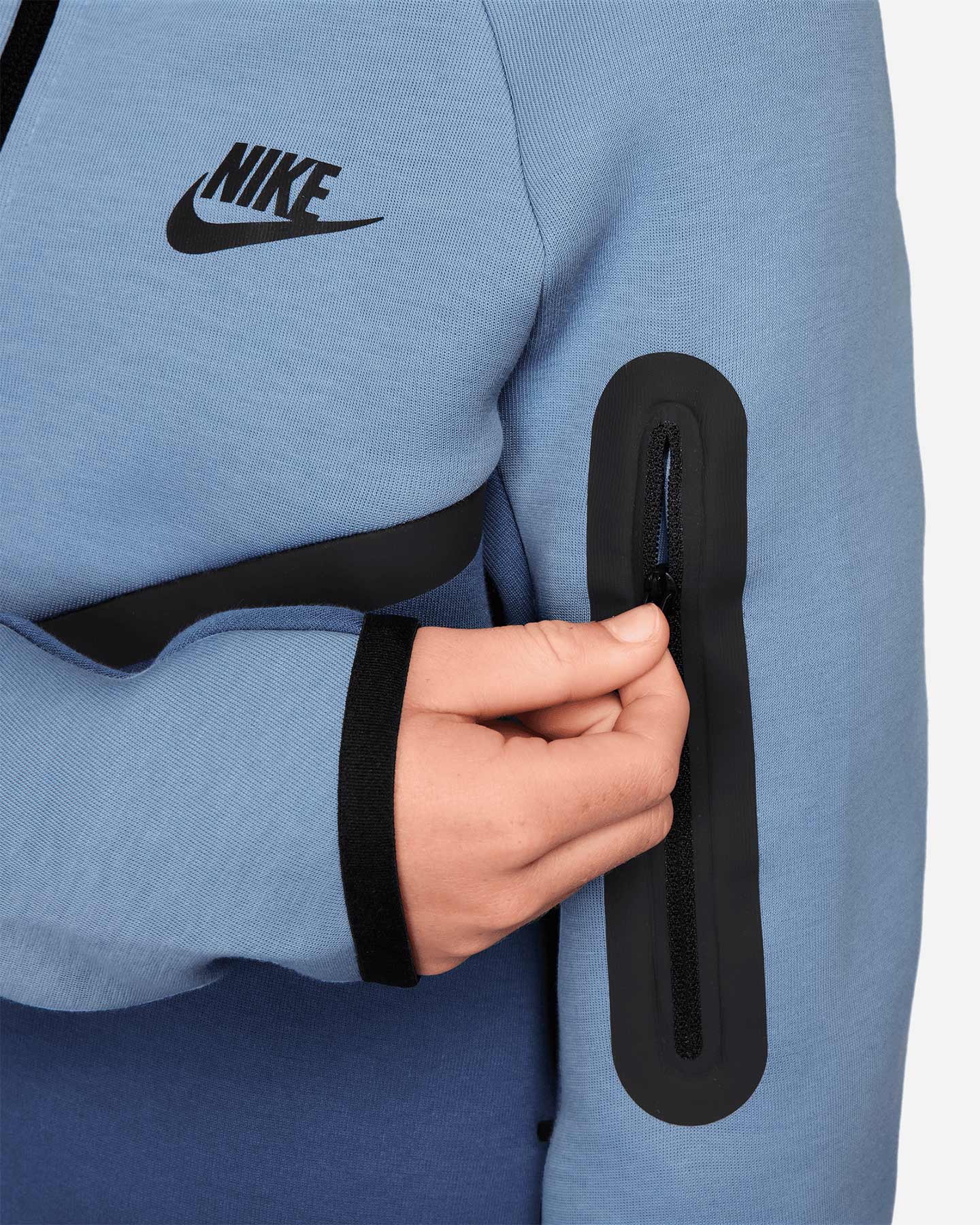 Felpa NIKE TECH FLEECE 2 JR - Blu Navy - 2 | Cisalfa Sport