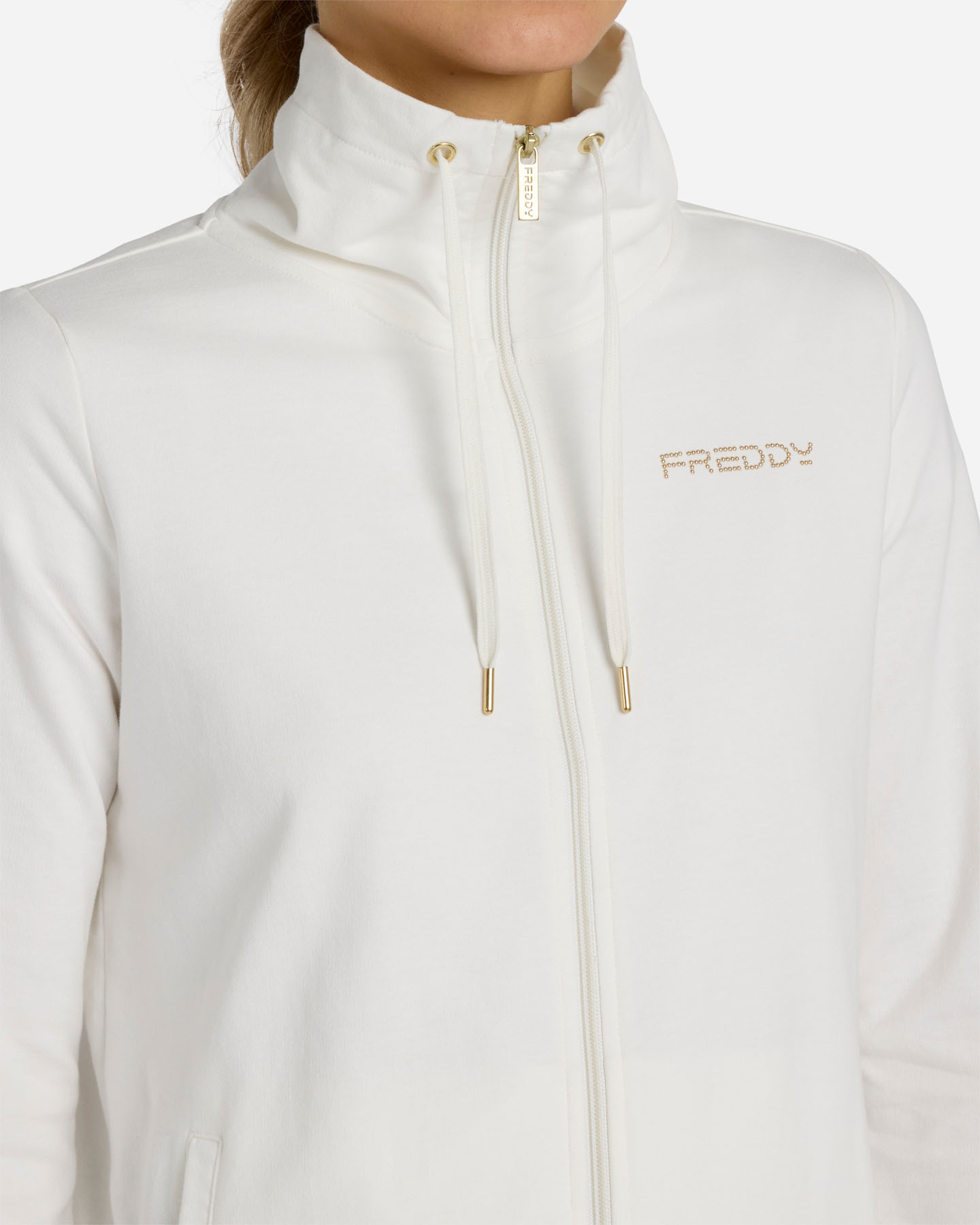 Felpa FREDDY SMALL LOGO W - Bianco - 5 | Cisalfa Sport