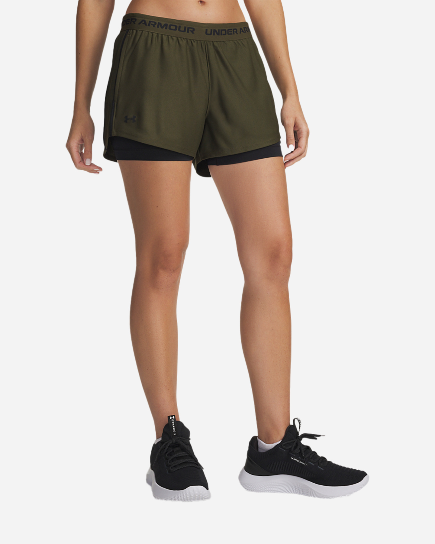 Short training UNDER ARMOUR TECH PLAY UP 2IN1 W - Verde - 0 | Cisalfa Sport