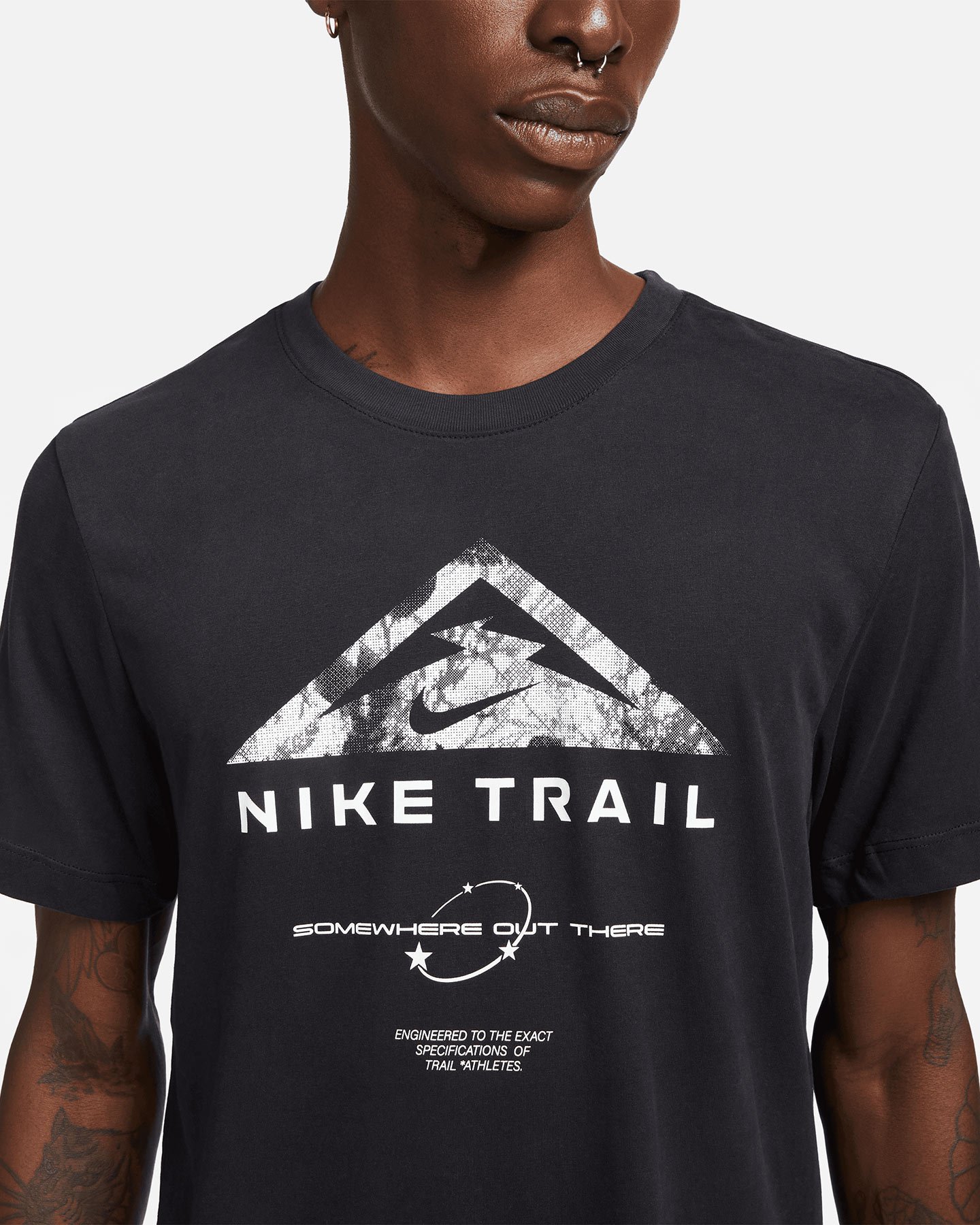 T-shirt running NIKE DRI FIT RUN TRAIL M - Nero - 2 | Cisalfa Sport