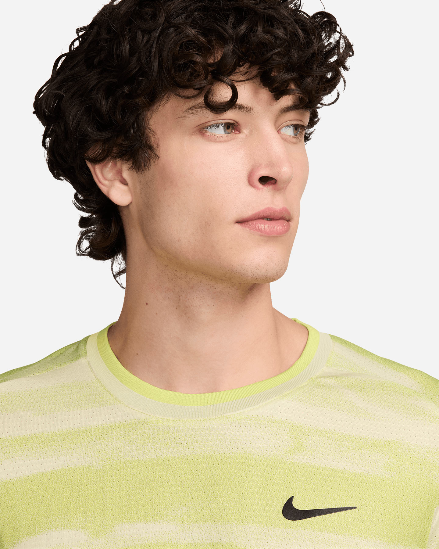 T-shirt tennis NIKE DRI FIT ADVANTAGE PRINT M - Giallo - 2 | Cisalfa Sport