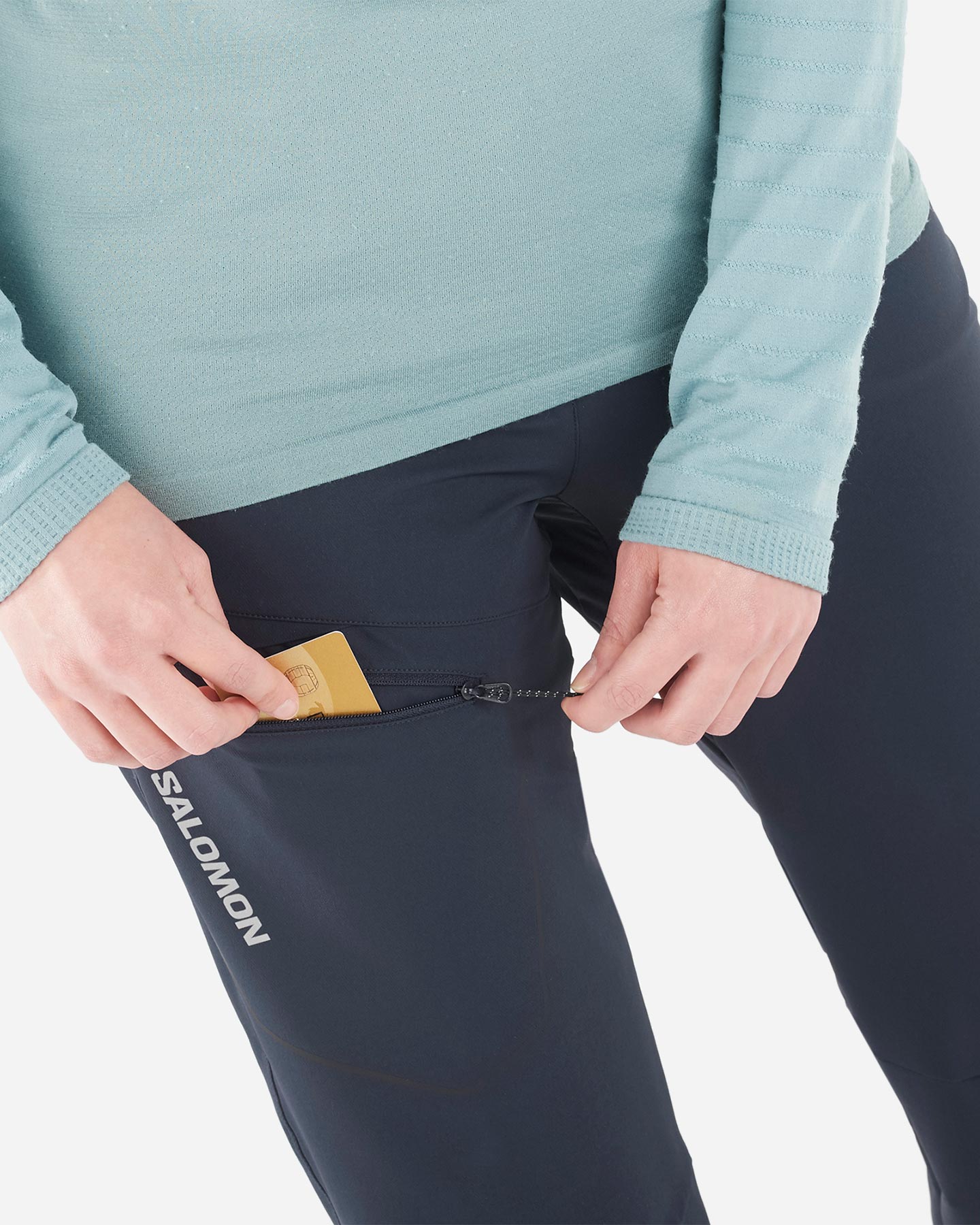 Pantalone outdoor SALOMON 3STRIPES M - Nero - 4 | Cisalfa Sport