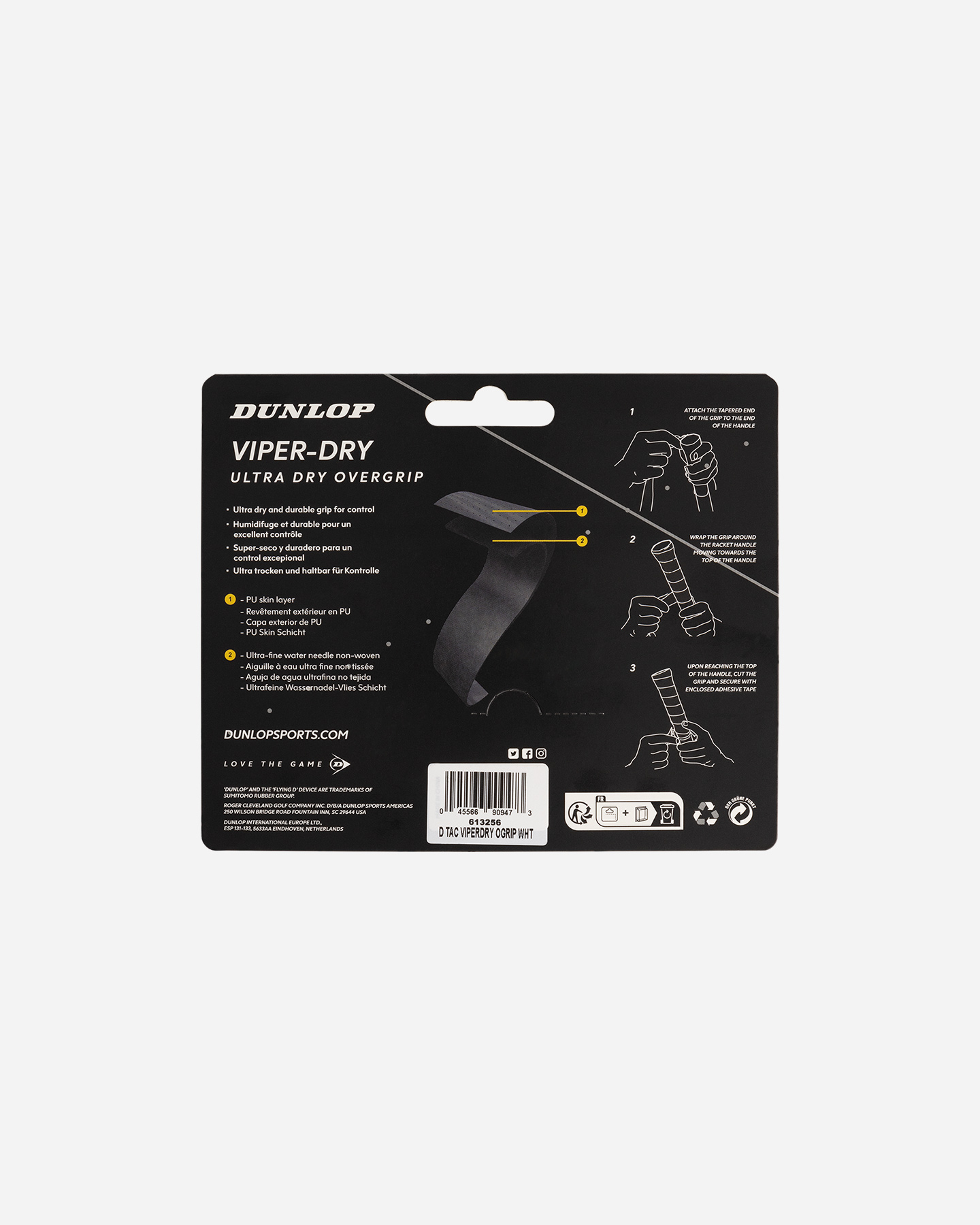 Grip tennis DUNLOP OVERGRIP  - Bianco - 1 | Cisalfa Sport