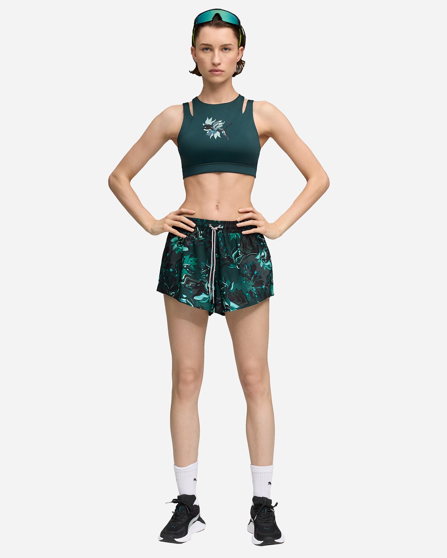 Short training PUMA CONCEPT PRINTED W - Verde - 4 | Cisalfa Sport