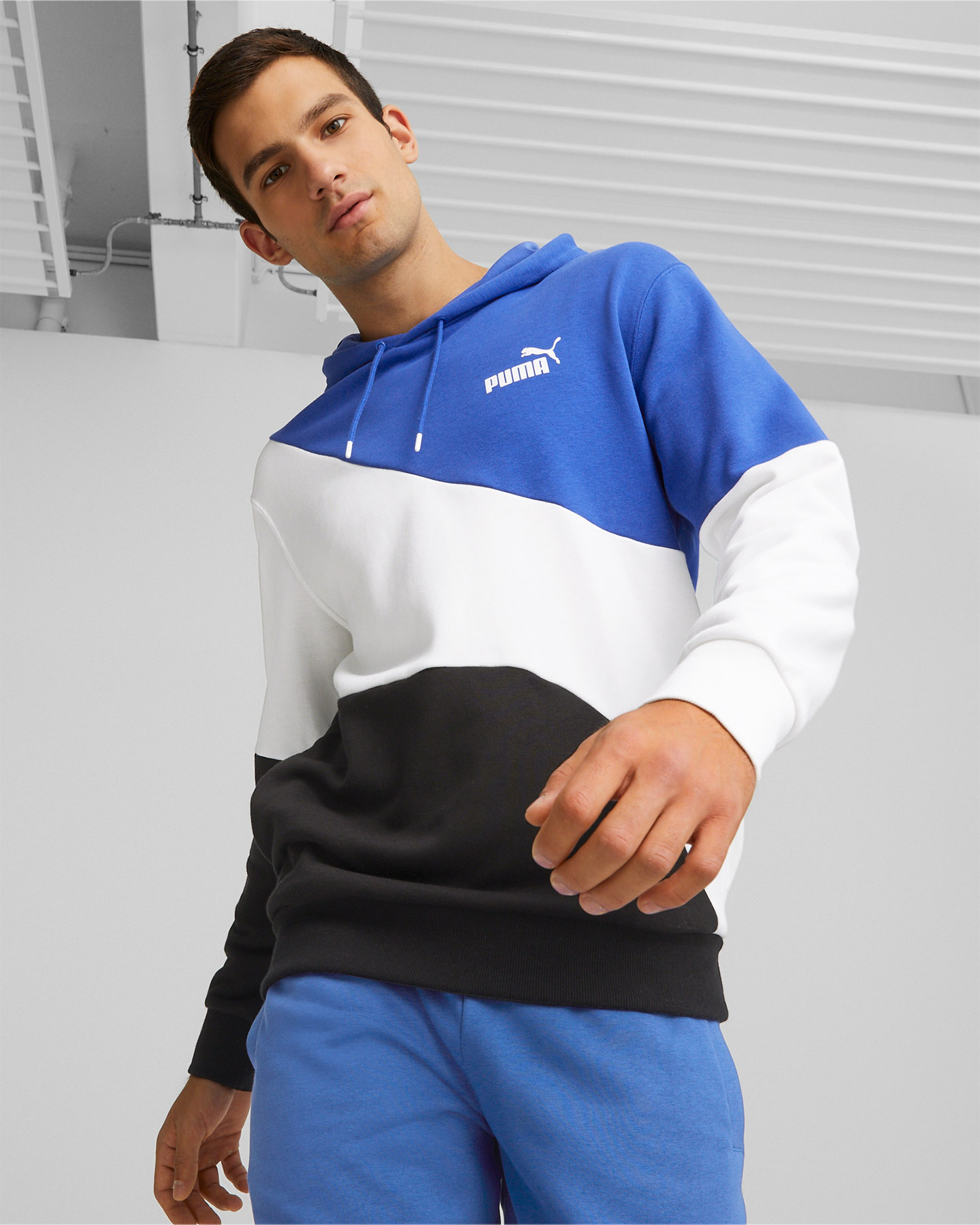 Felpa PUMA POWER 3COLORS M - Blu - 2 | Cisalfa Sport