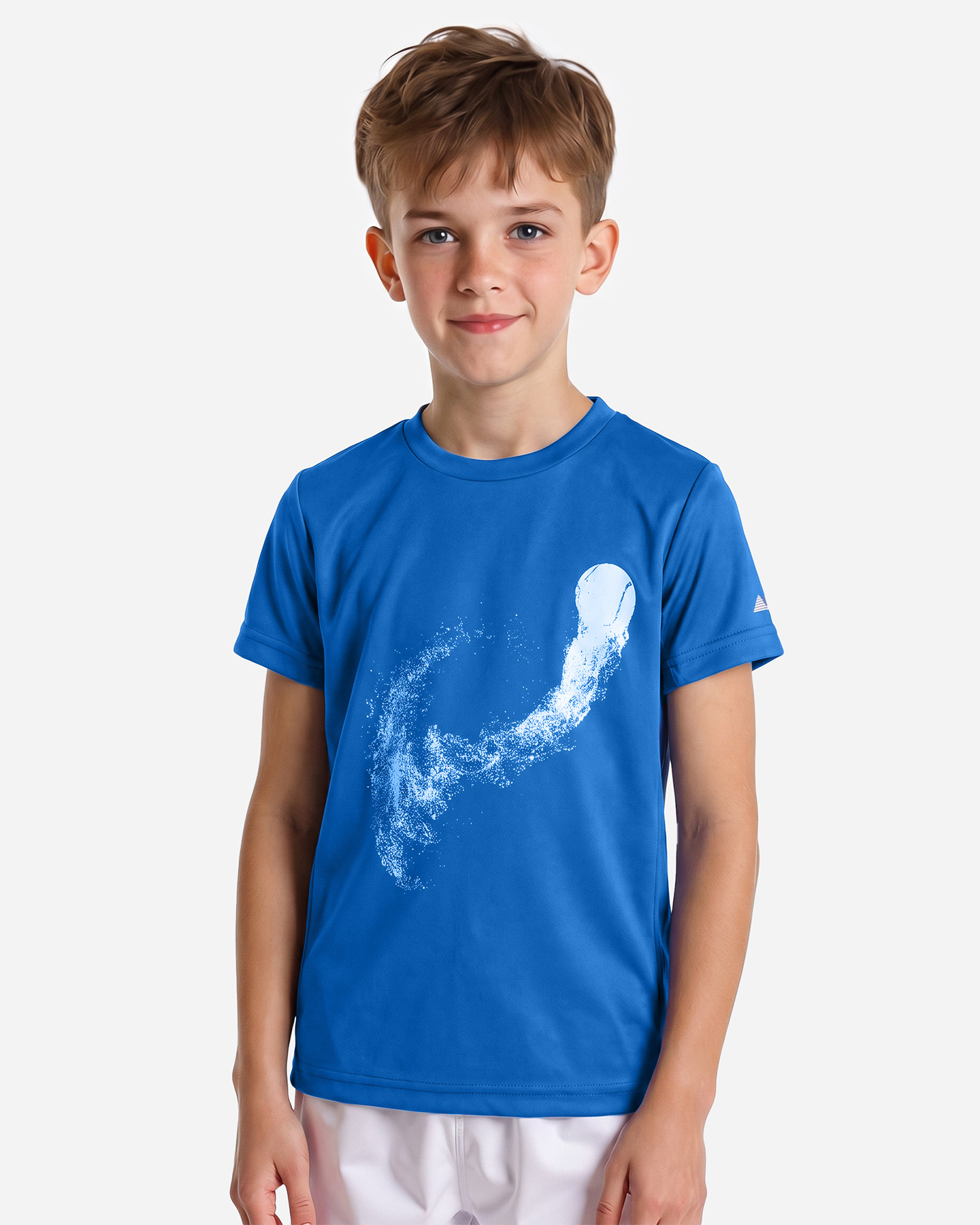 T-shirt tennis ABC ESSENTIAL JR - Blu - 2 | Cisalfa Sport