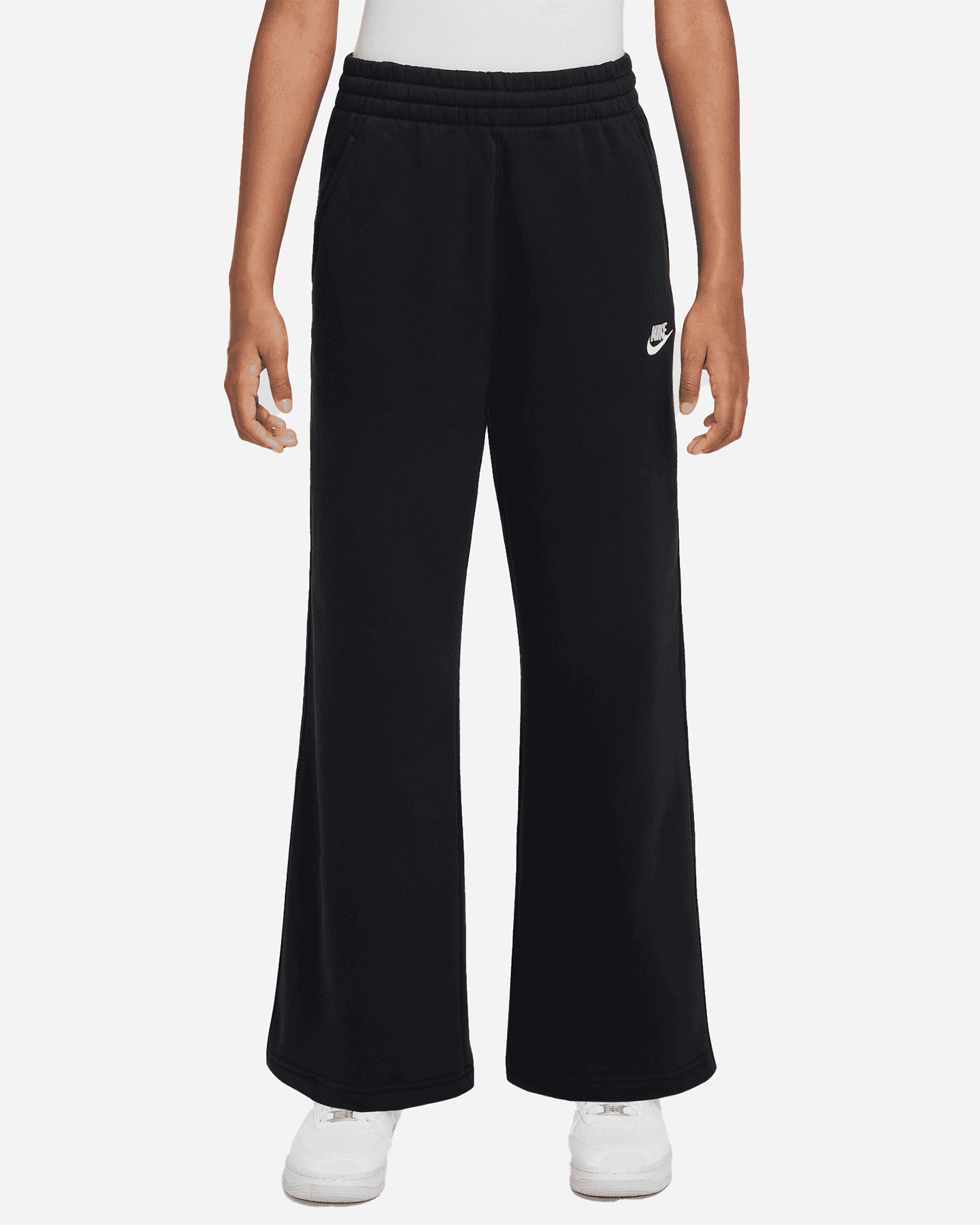 Pantalone NIKE CLUB WIDE LEG JR - Nero - 0 | Cisalfa Sport