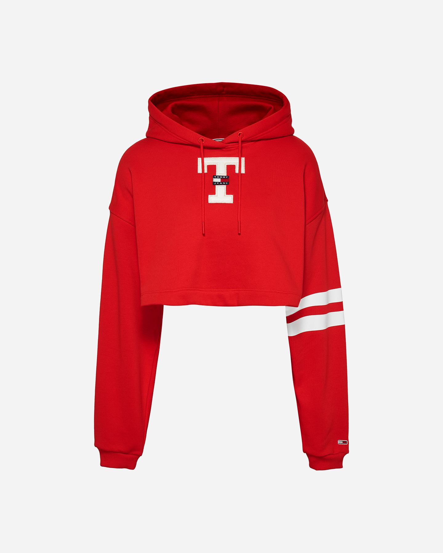 Felpa TOMMY HILFIGER LETTERMAN FLAG CROP W - Rosso - 0 | Cisalfa Sport