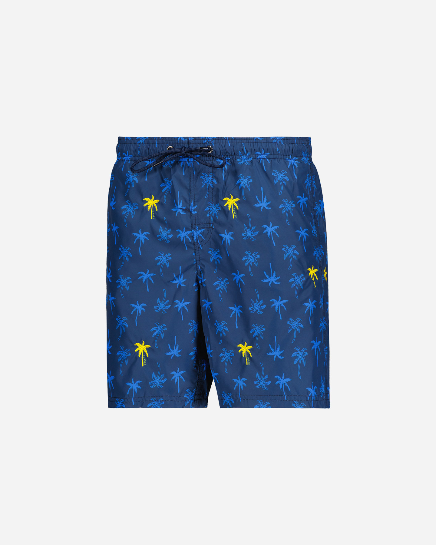 Boxer mare SUNDEK 16'' ELASTIC PRINT PALMS EMBROIDERED M - Blu Navy - 4 | Cisalfa Sport