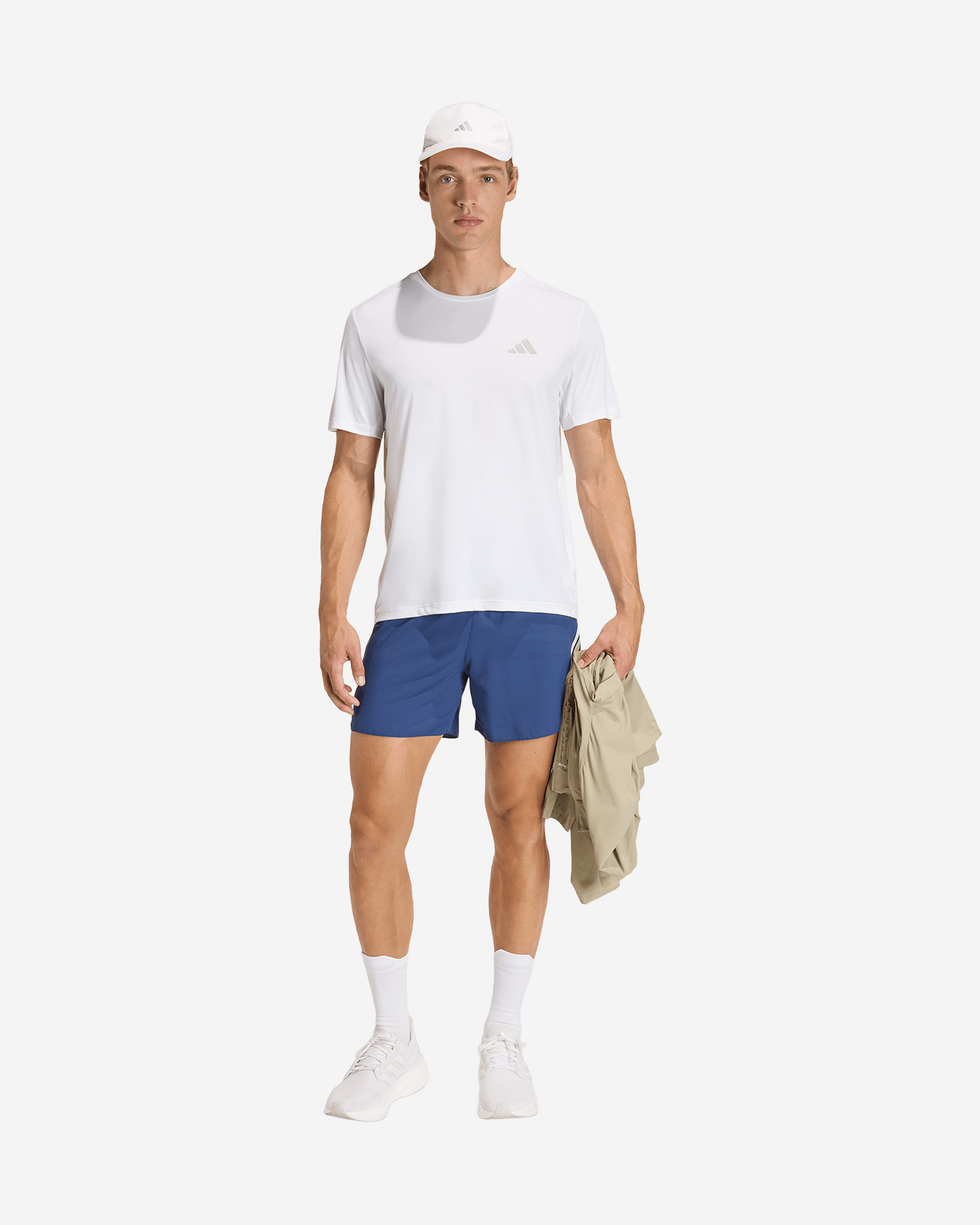 T-shirt running ADIDAS RUN ESSENTIALS M - Bianco - 3 | Cisalfa Sport