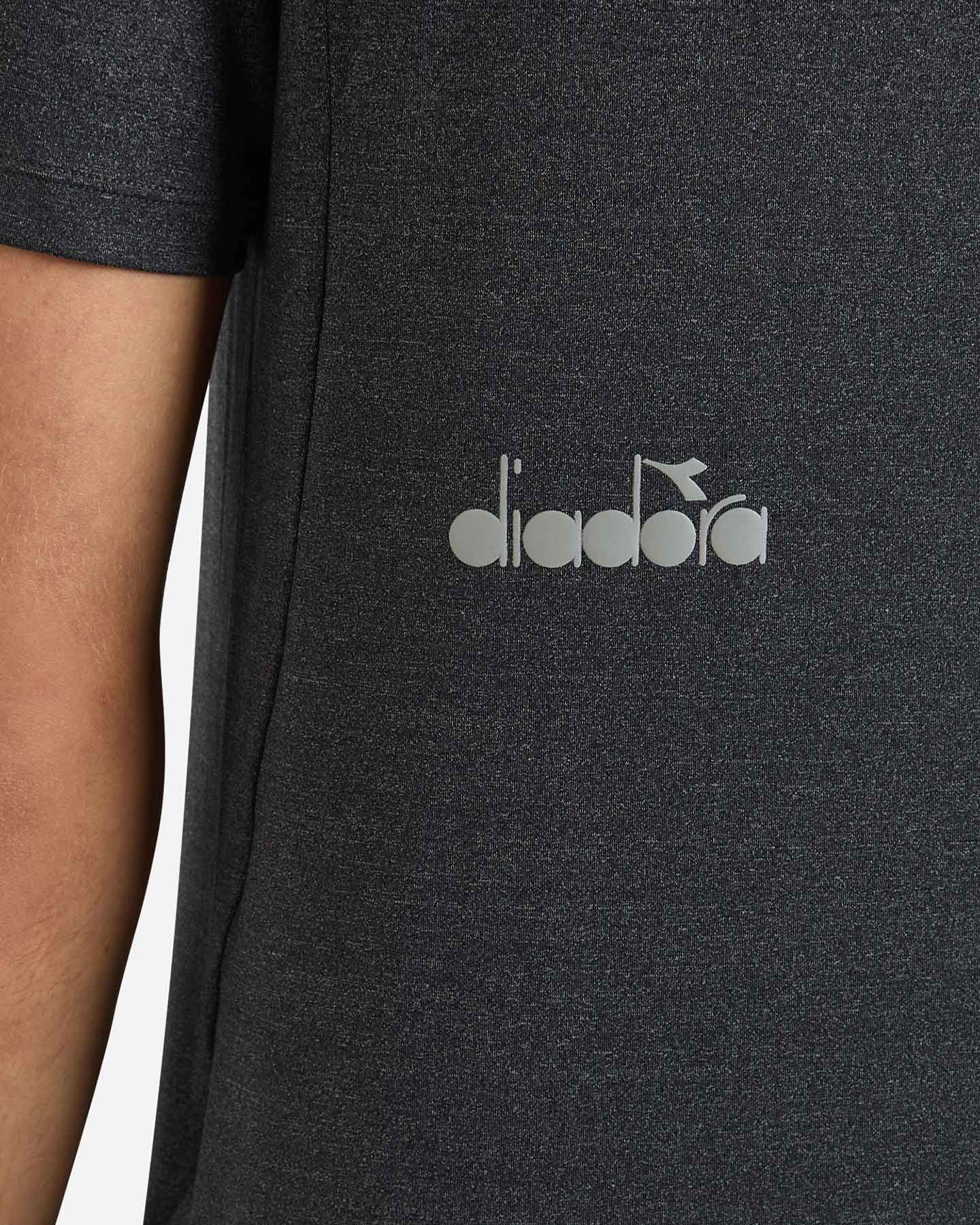 T-shirt running DIADORA TECH RUN CREW M - Nero - 5 | Cisalfa Sport