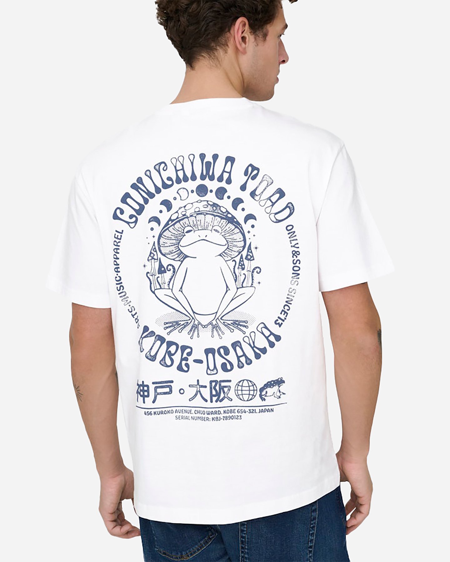 T-shirt ONLY & SONS FRED BACK PRINT M - Bianco - 5 | Cisalfa Sport