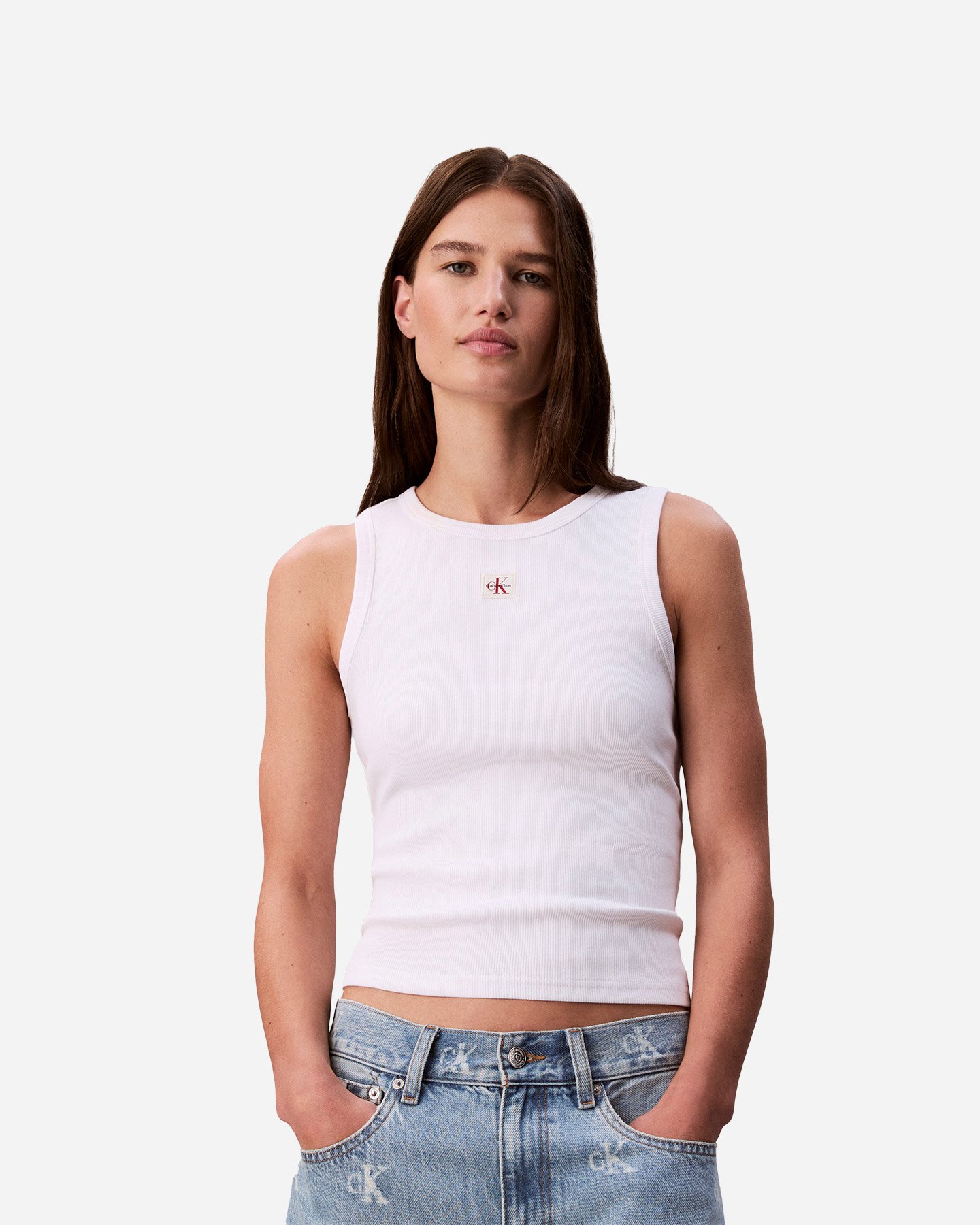 Canotta CALVIN KLEIN JEANS SMALL LOGO W - Bianco - 1 | Cisalfa Sport
