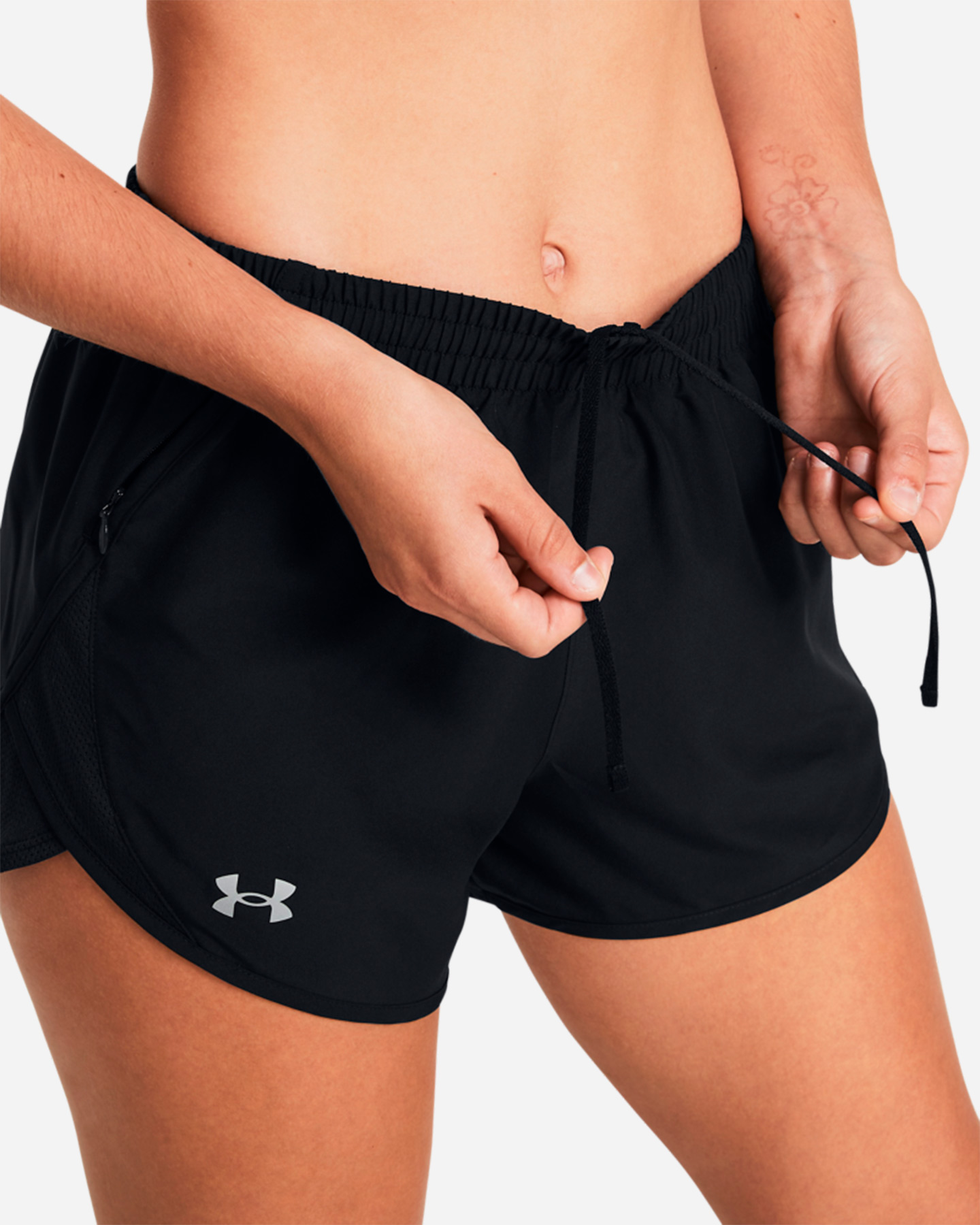 Short running UNDER ARMOUR FLY BY W - Nero - 5 | Cisalfa Sport