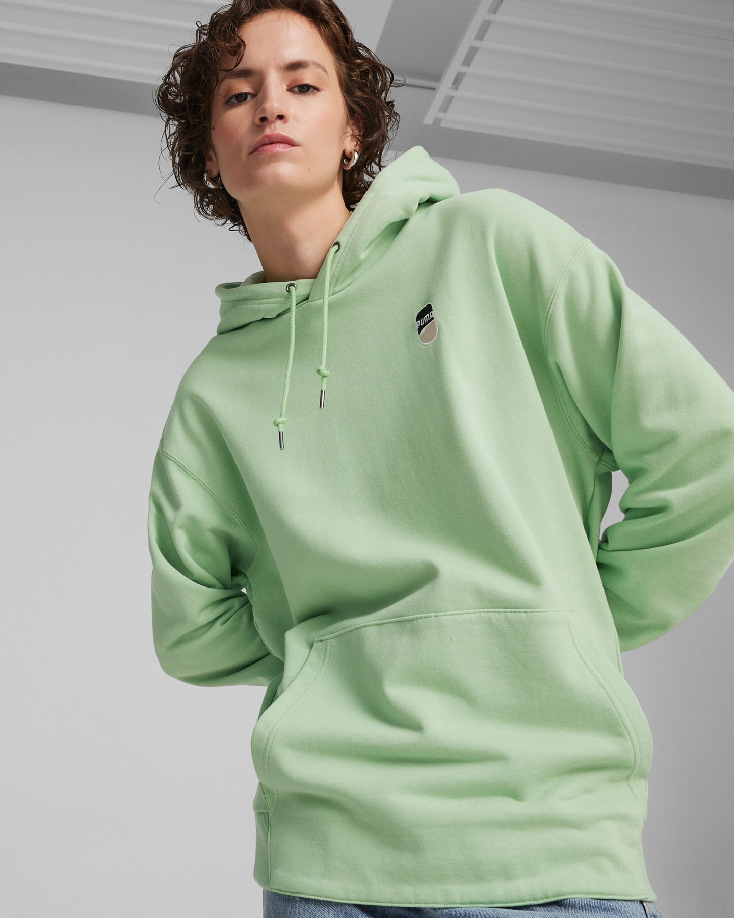 Felpa PUMA DOWNTOWN 180 M - Verde - 2 | Cisalfa Sport