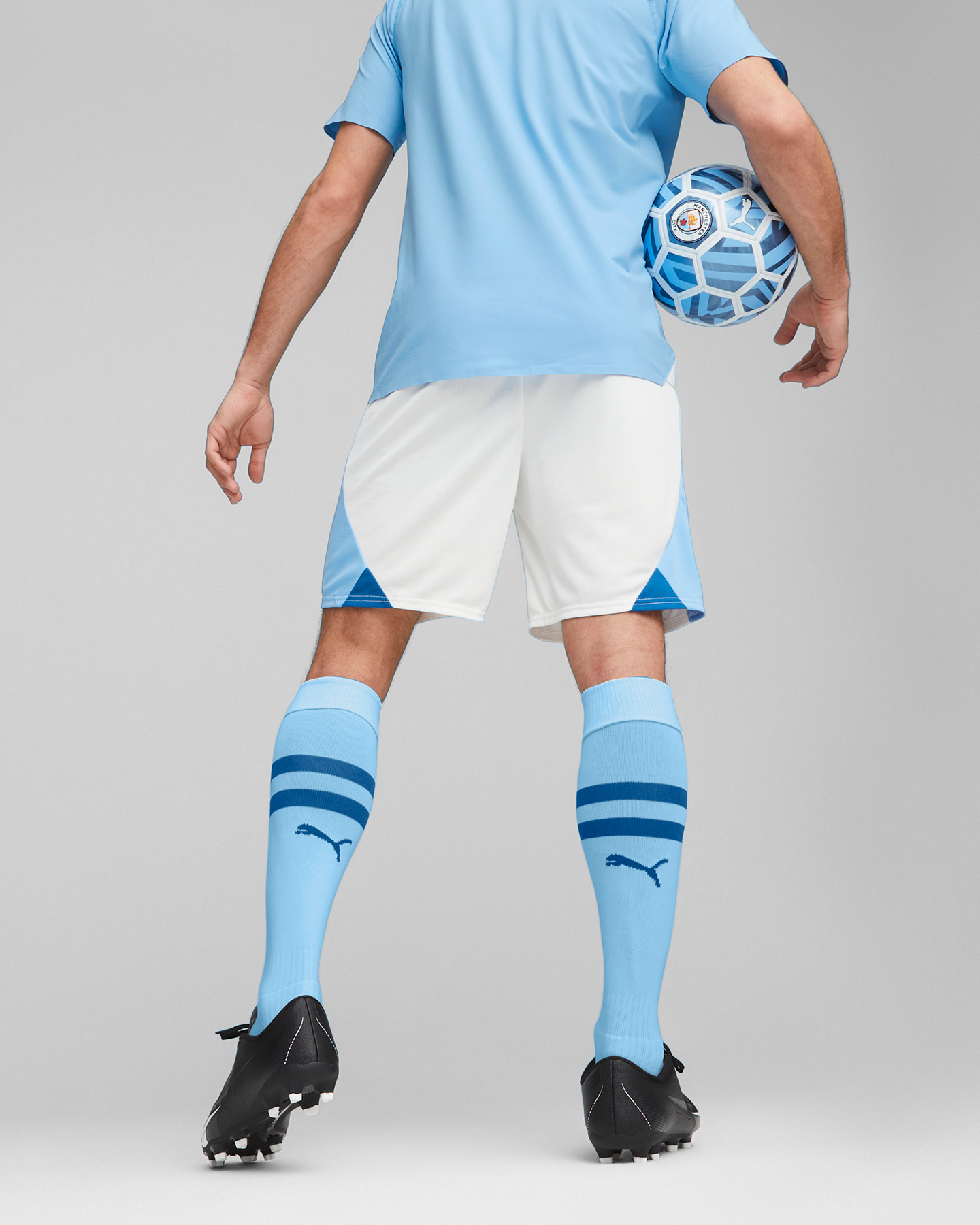 Pantaloncini calcio ufficiali PUMA MANCHESTER CITY HOME 23-24 M - Bianco - 3 | Cisalfa Sport