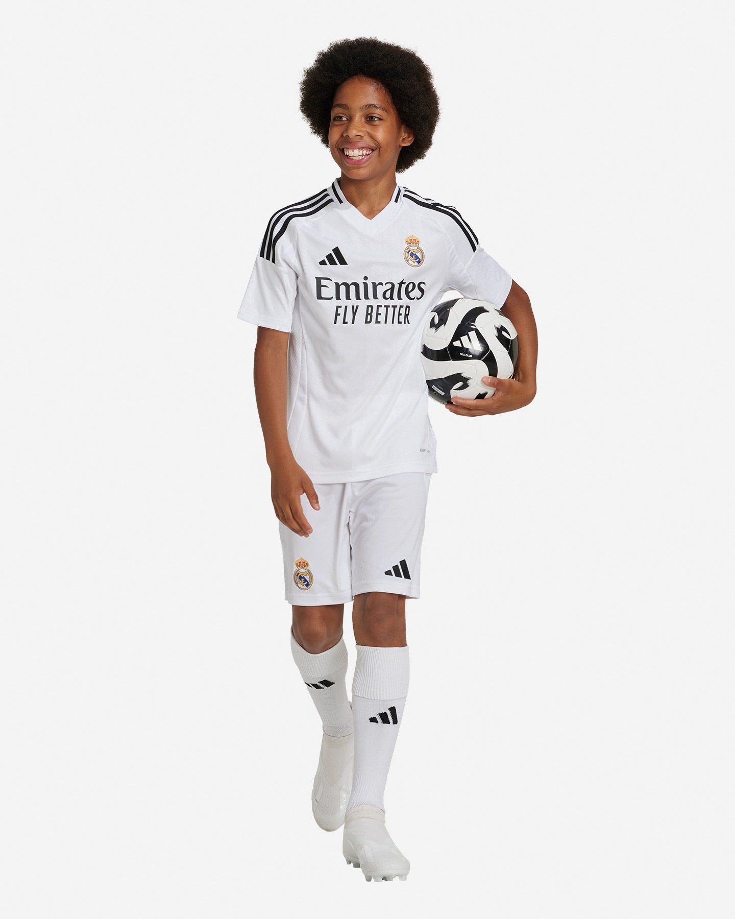 Pantaloncini calcio ufficiali ADIDAS REAL MADRID HOME 24-25 JR - Bianco - 1 | Cisalfa Sport