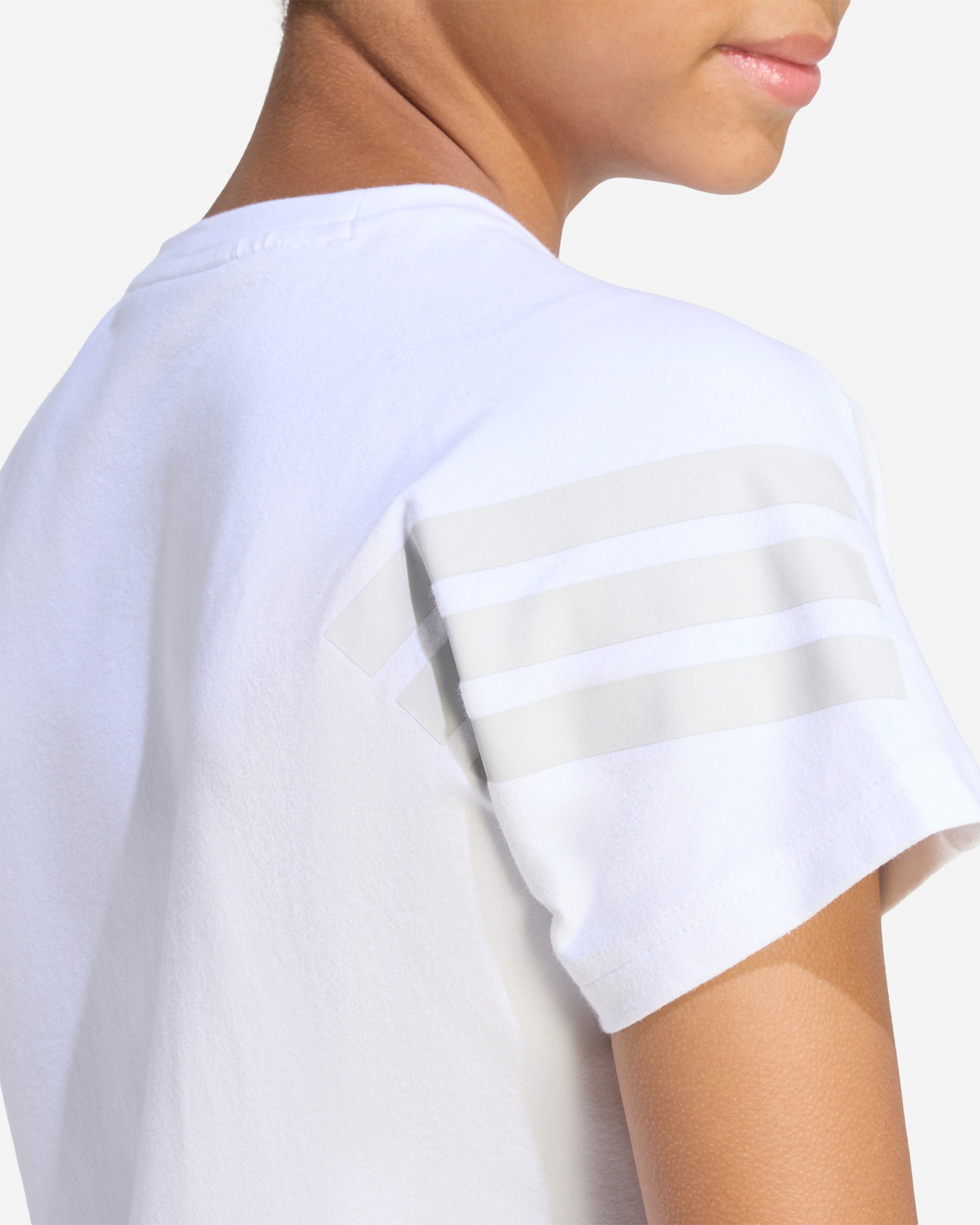 T-shirt ADIDAS FUTURE ICONS 3STRIPES JR - Bianco - 5 | Cisalfa Sport