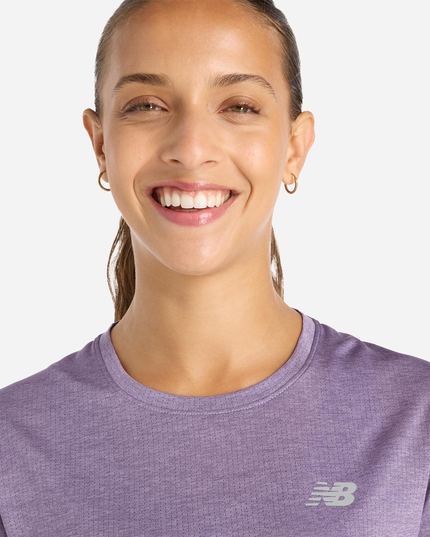 T-shirt running NEW BALANCE ATHLETICS W - Viola - 4 | Cisalfa Sport