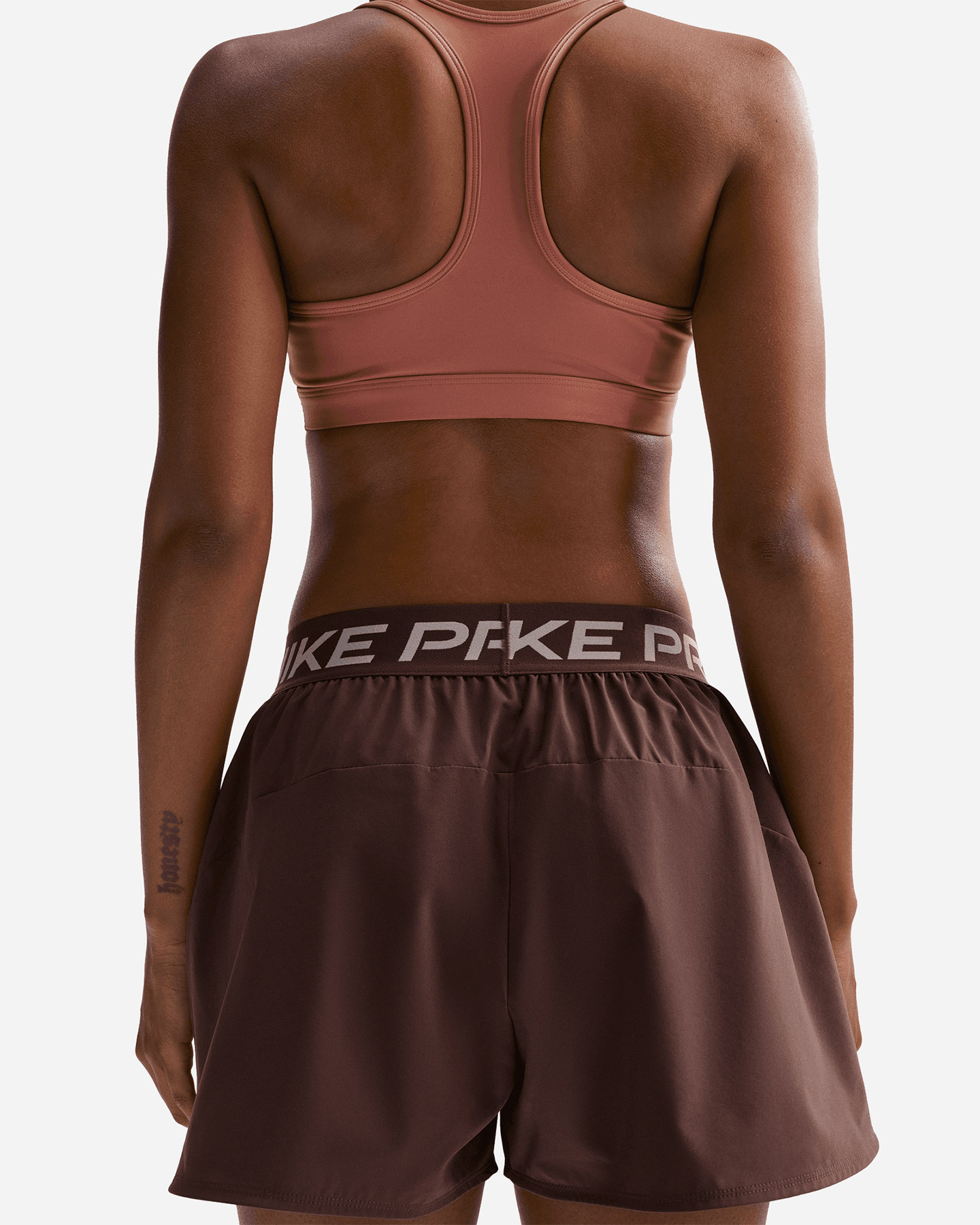 Short training NIKE PRO LOGO 3IN W - Marrone - 4 | Cisalfa Sport
