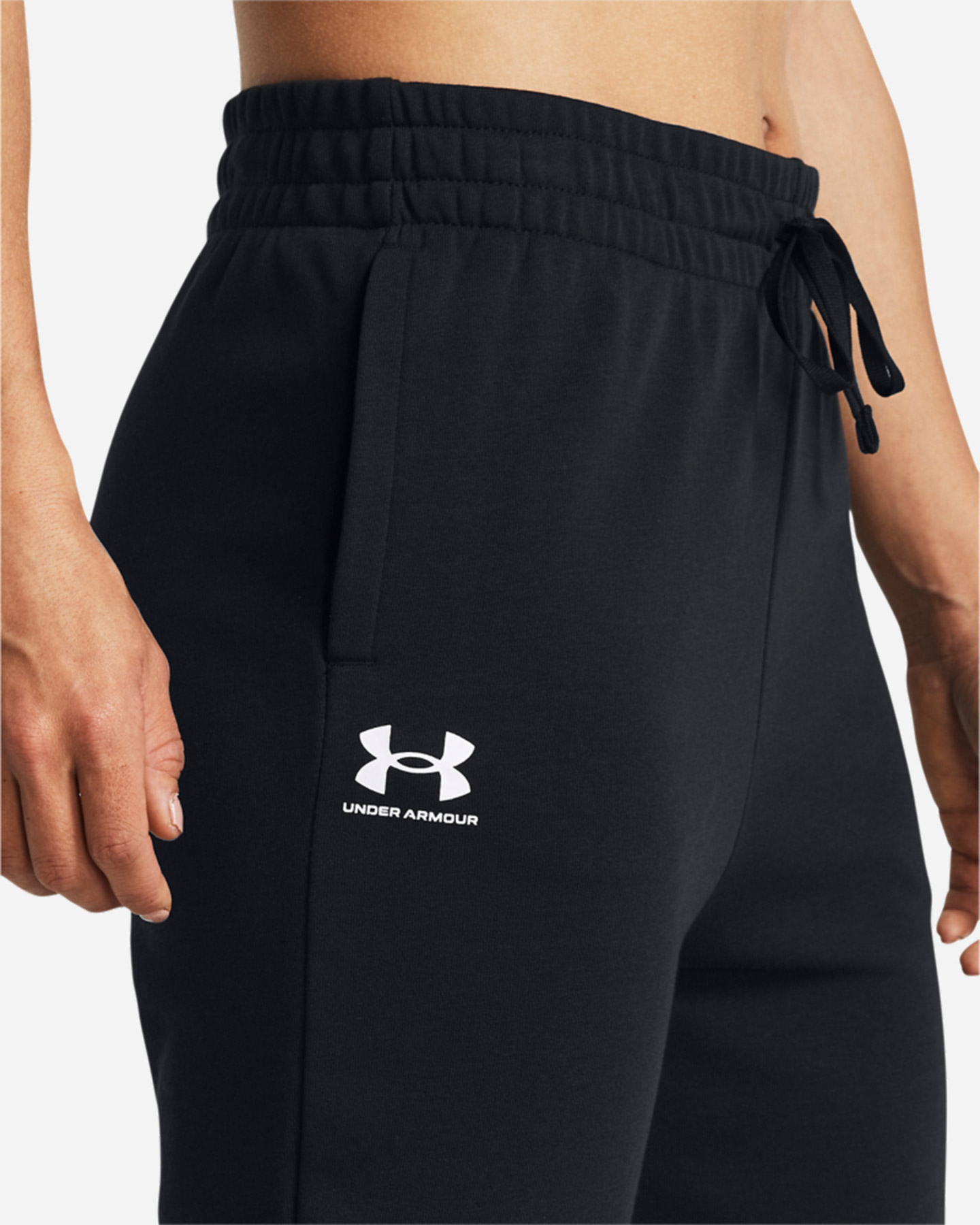 Pantalone UNDER ARMOUR RIVAL TERRY W - Nero - 4 | Cisalfa Sport