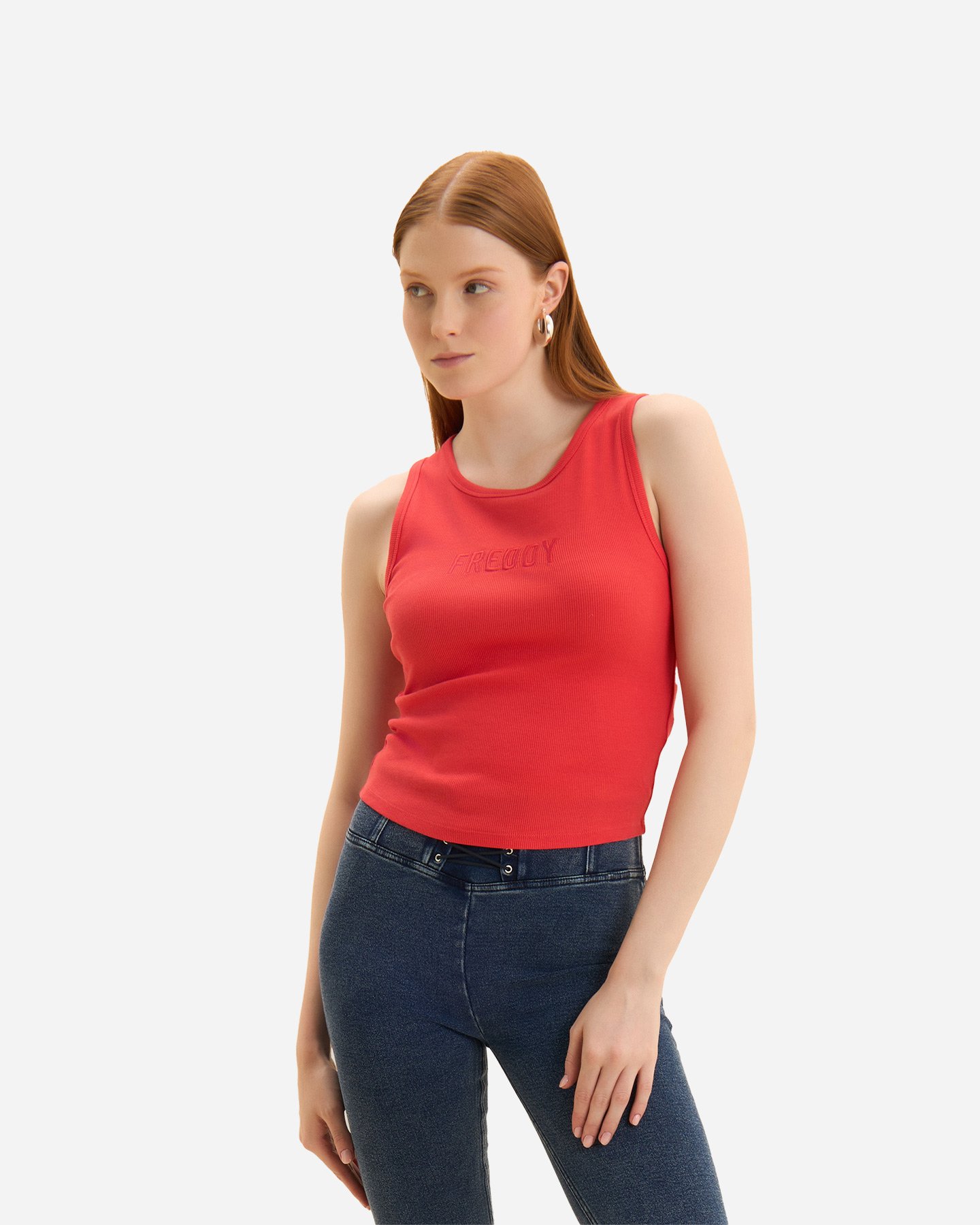 Canotta FREDDY LOGO BORCHIE W - Rosso - 2 | Cisalfa Sport