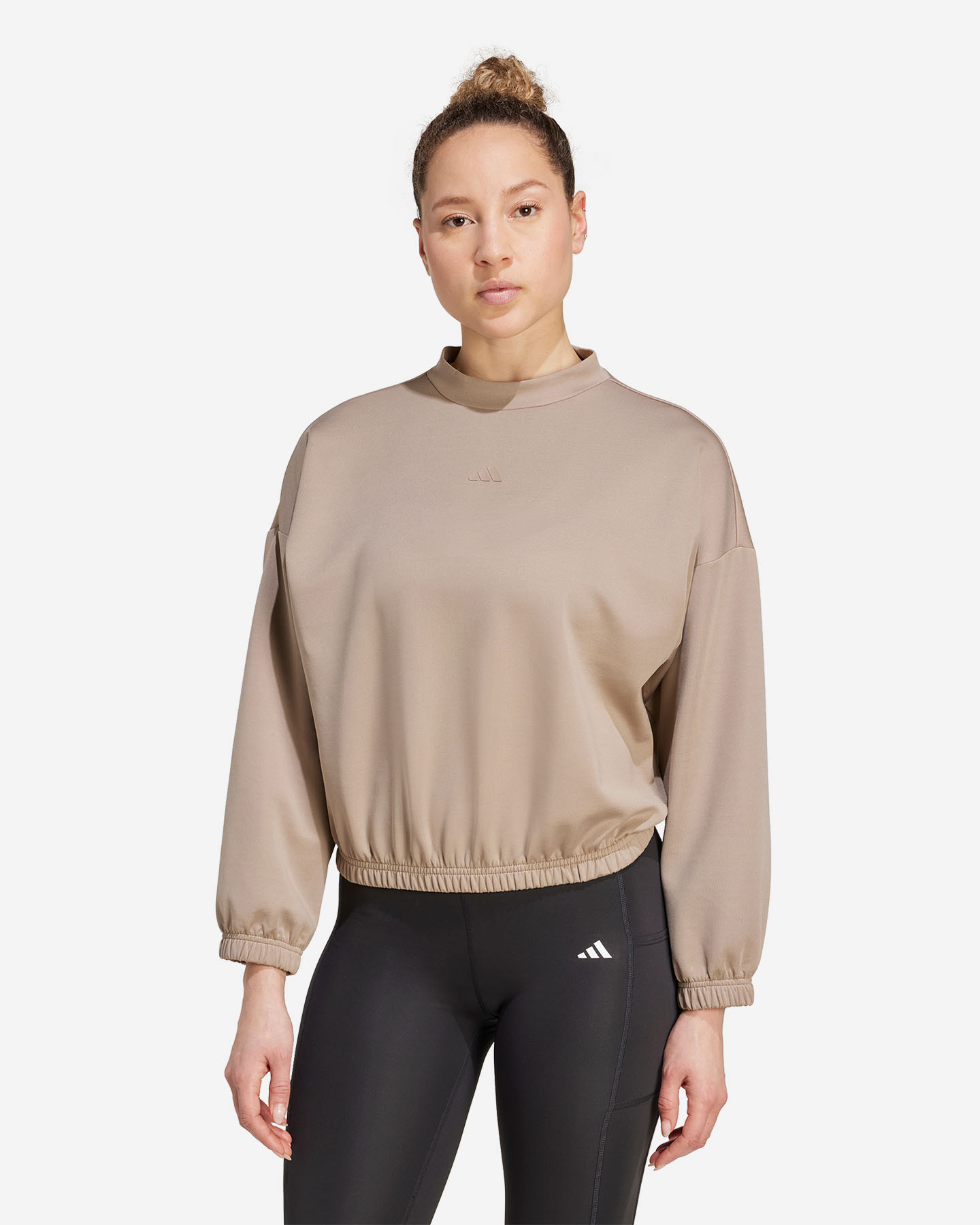 Felpa training ADIDAS YOGA CREW COVER-UP W - Marrone - 1 | Cisalfa Sport