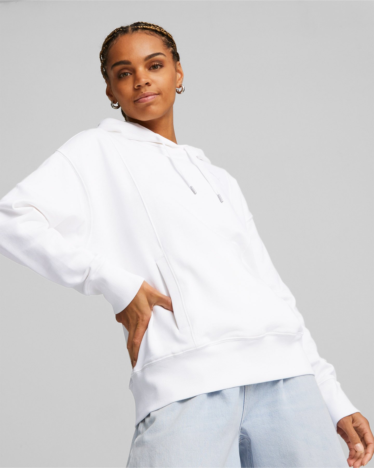 Felpa PUMA HER W - Bianco - 2 | Cisalfa Sport