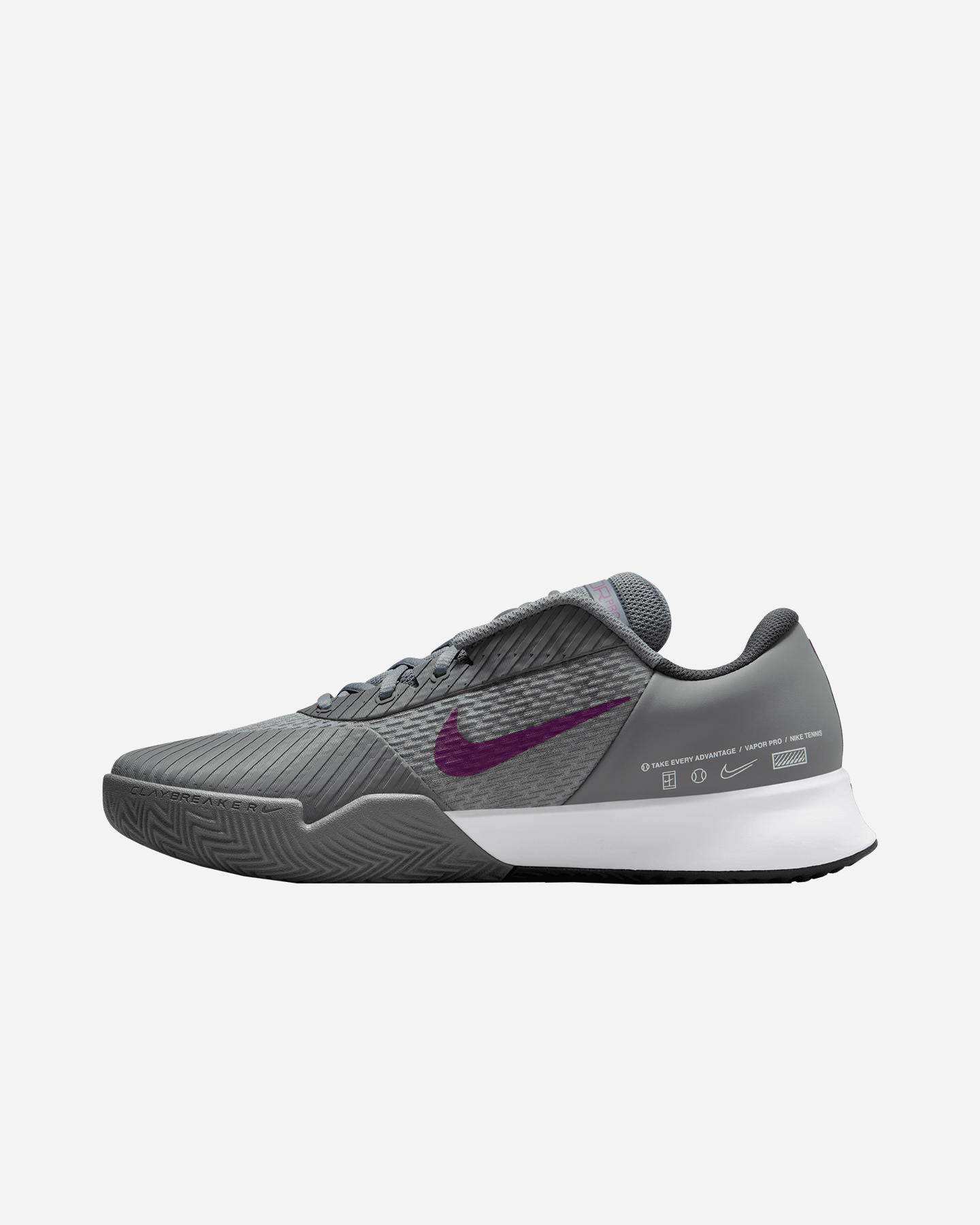 Scarpe tennis NIKE AIR ZOOM VAPOR PRO 2 CLAY M - Grigio - 3 | Cisalfa Sport