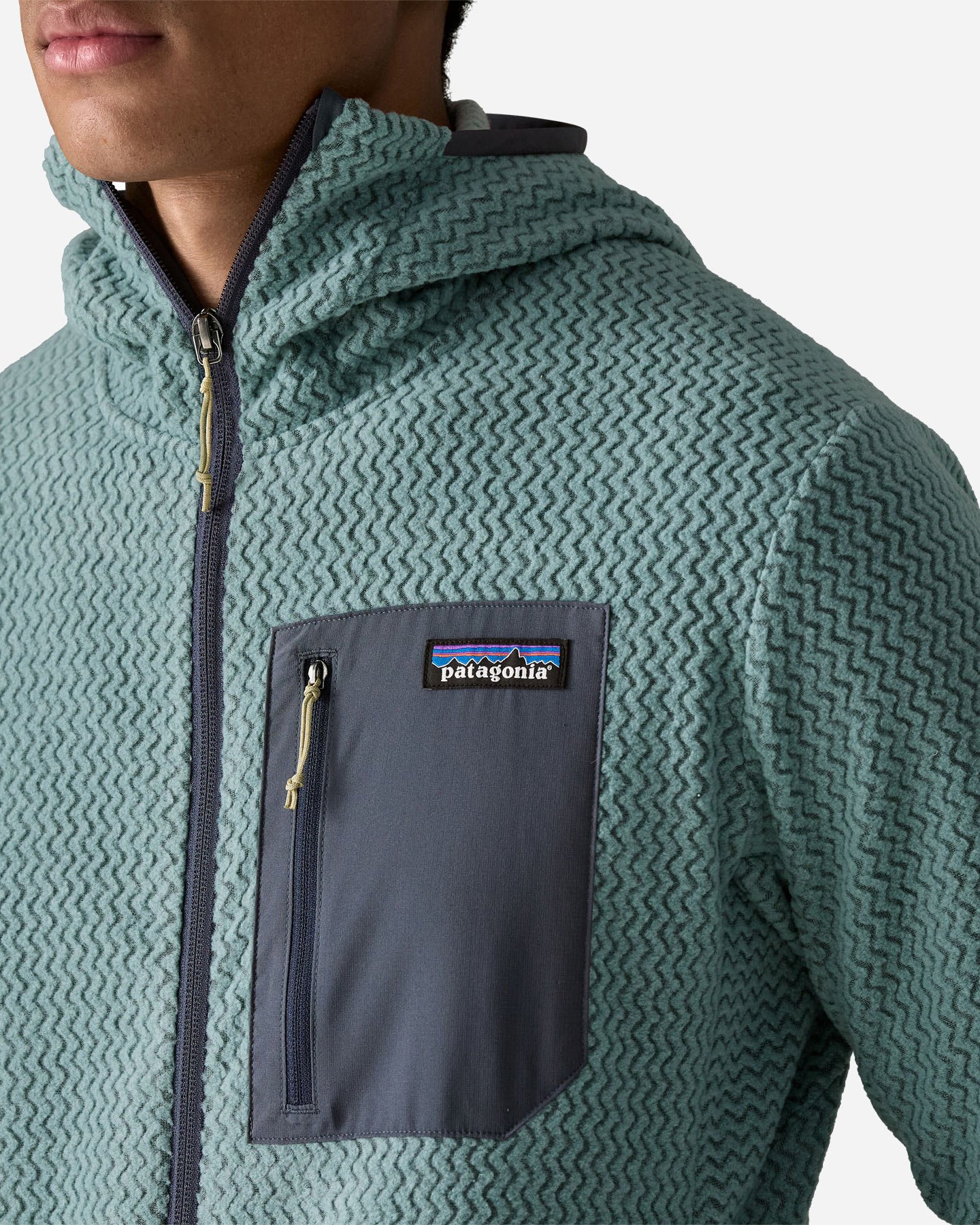 Pile PATAGONIA R1 AIR M - Blu - 4 | Cisalfa Sport