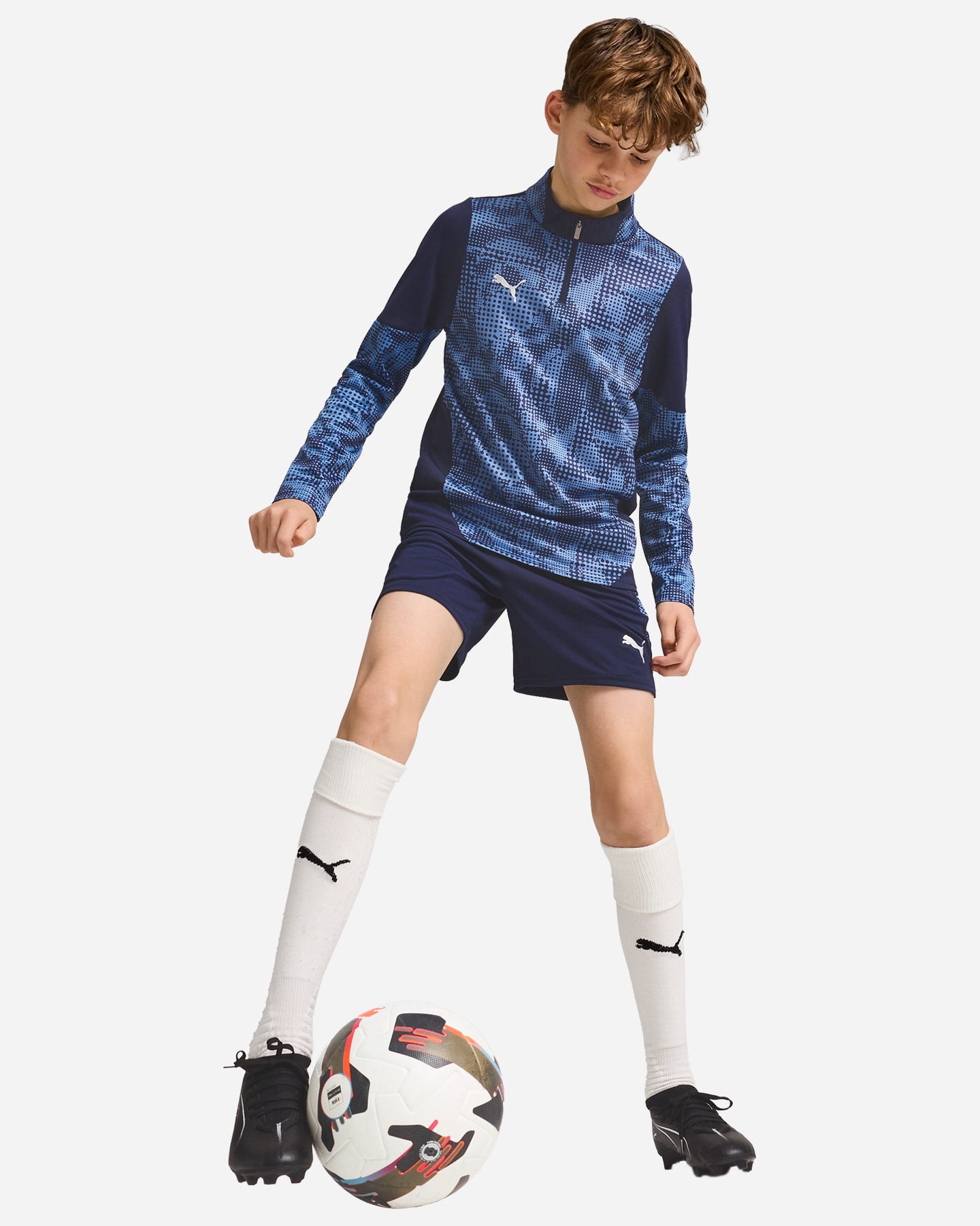 Abbigliamento calcio PUMA TEAMCUP JR - Blu Navy - 4 | Cisalfa Sport