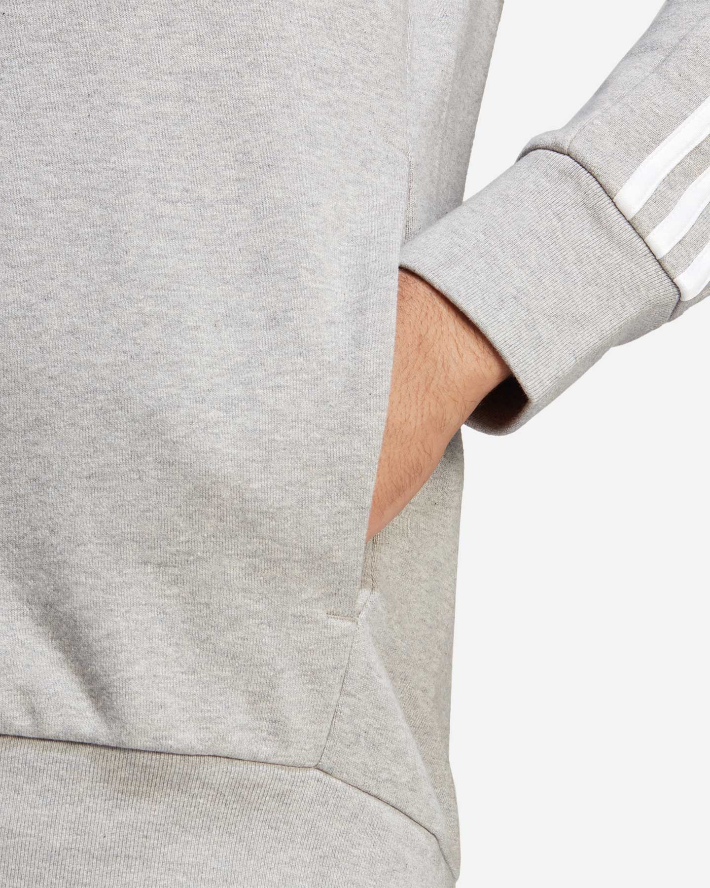 Felpa ADIDAS CORE 3STRIPES M - Grigio - 5 | Cisalfa Sport