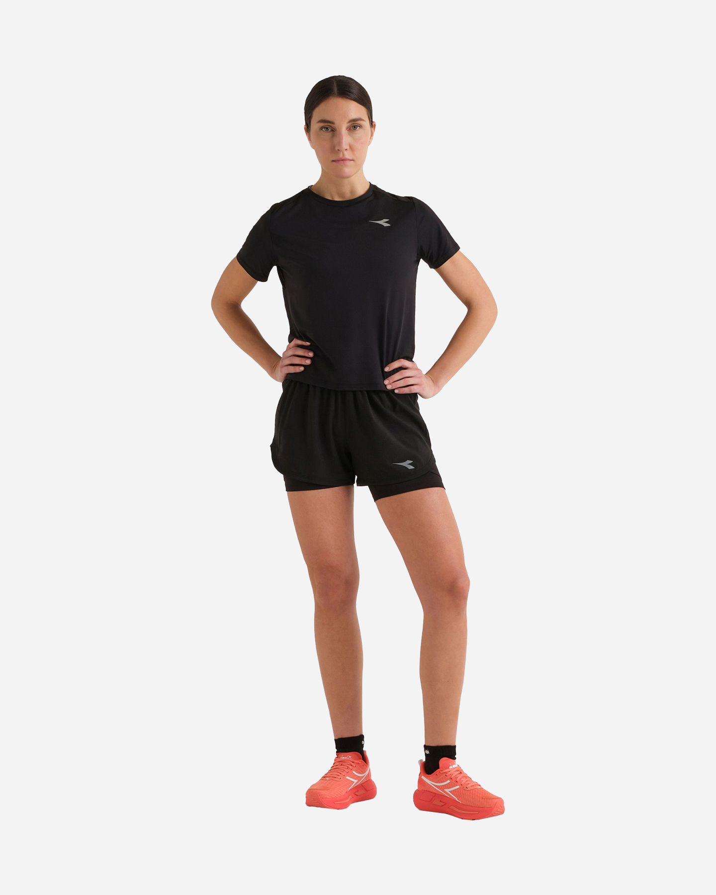 Short running DIADORA SPORT 2IN1 W - Nero - 2 | Cisalfa Sport