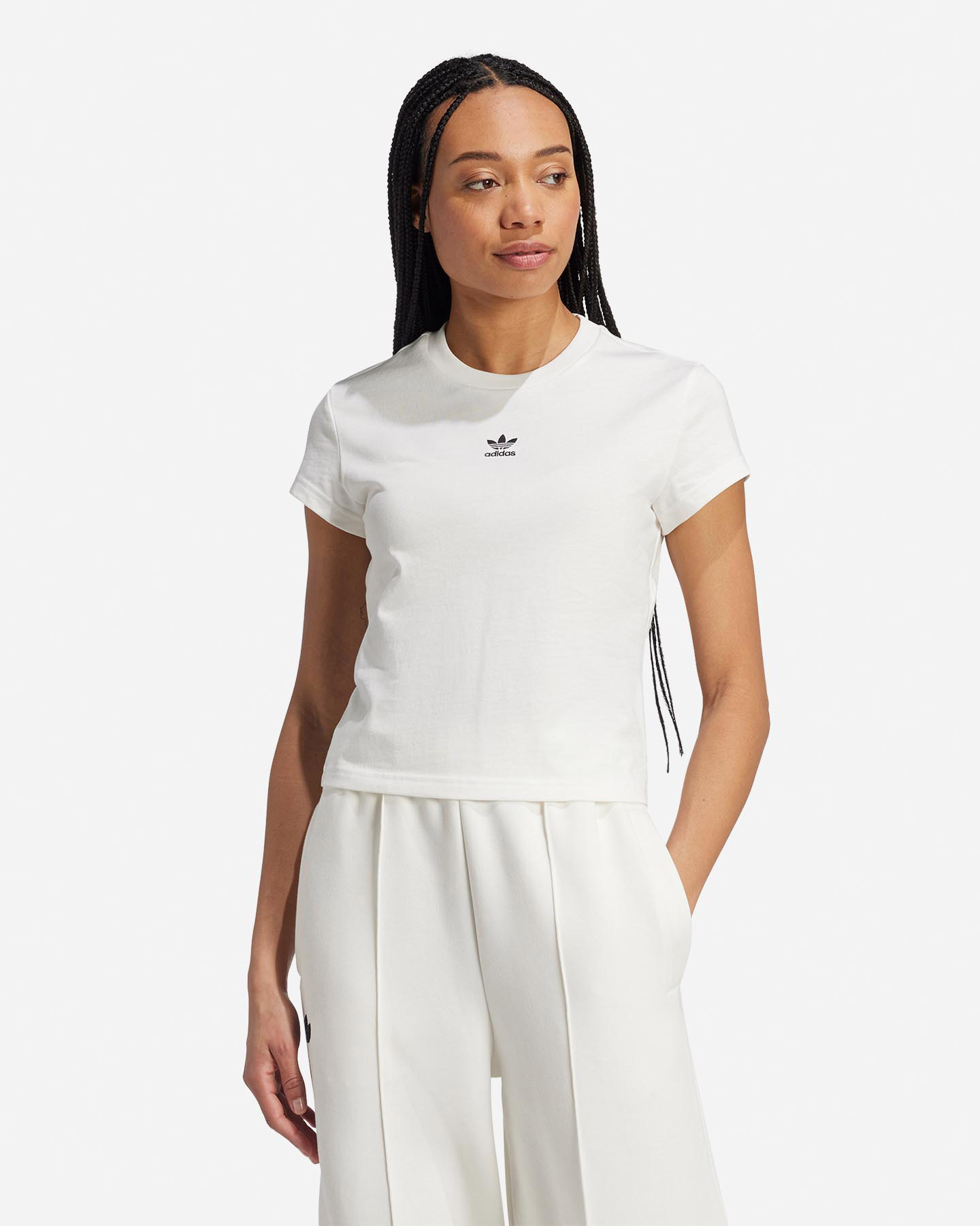 T-shirt ADIDAS SMALL LOGO SLIM W - Bianco - 1 | Cisalfa Sport