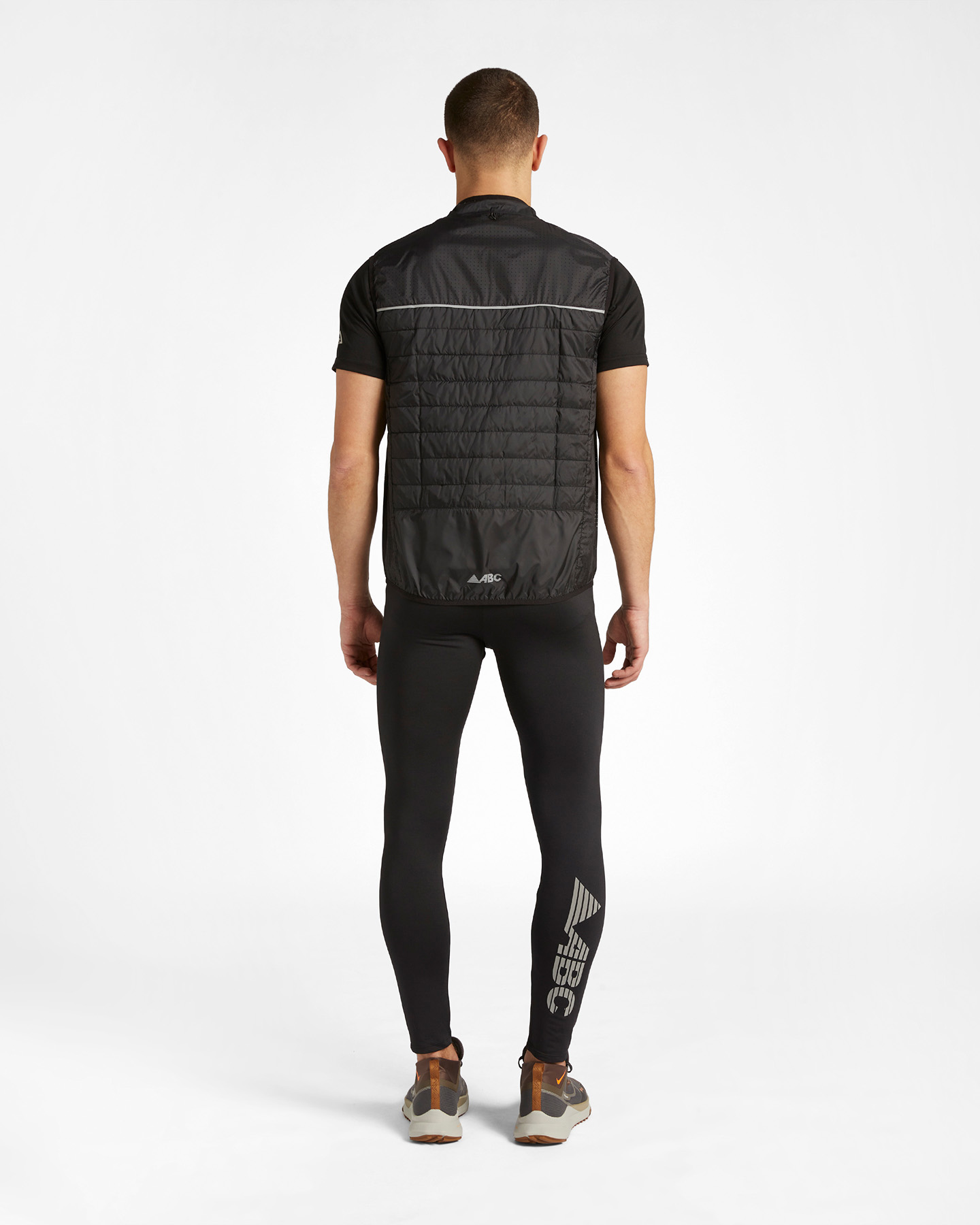 Giacca running ABC RUN MINI CHECK M - Nero - 2 | Cisalfa Sport