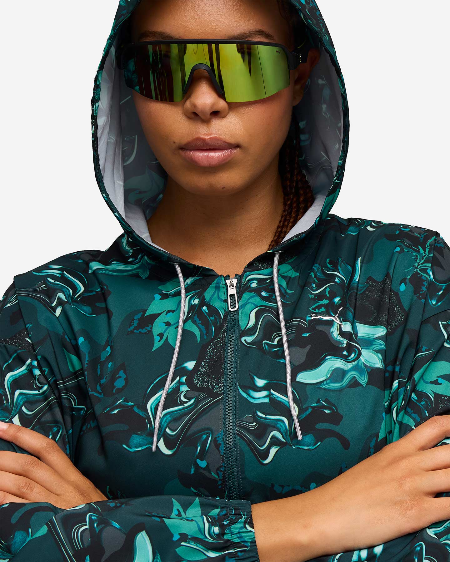 Felpa training PUMA CONCEPT PRINTED W - Verde - 4 | Cisalfa Sport