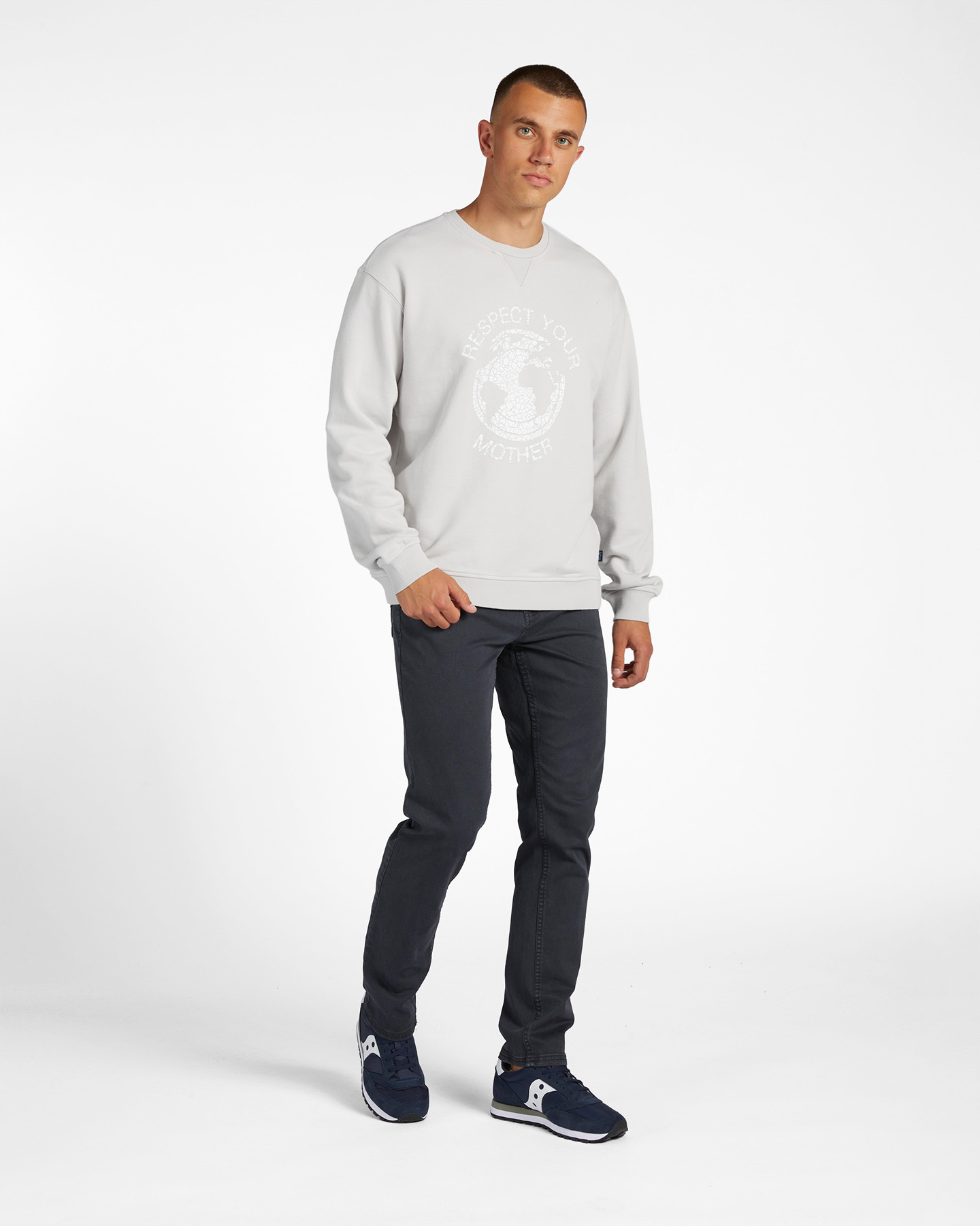 Felpa BEST COMPANY RESPECT YOUR PLANET M - Grigio - 1 | Cisalfa Sport