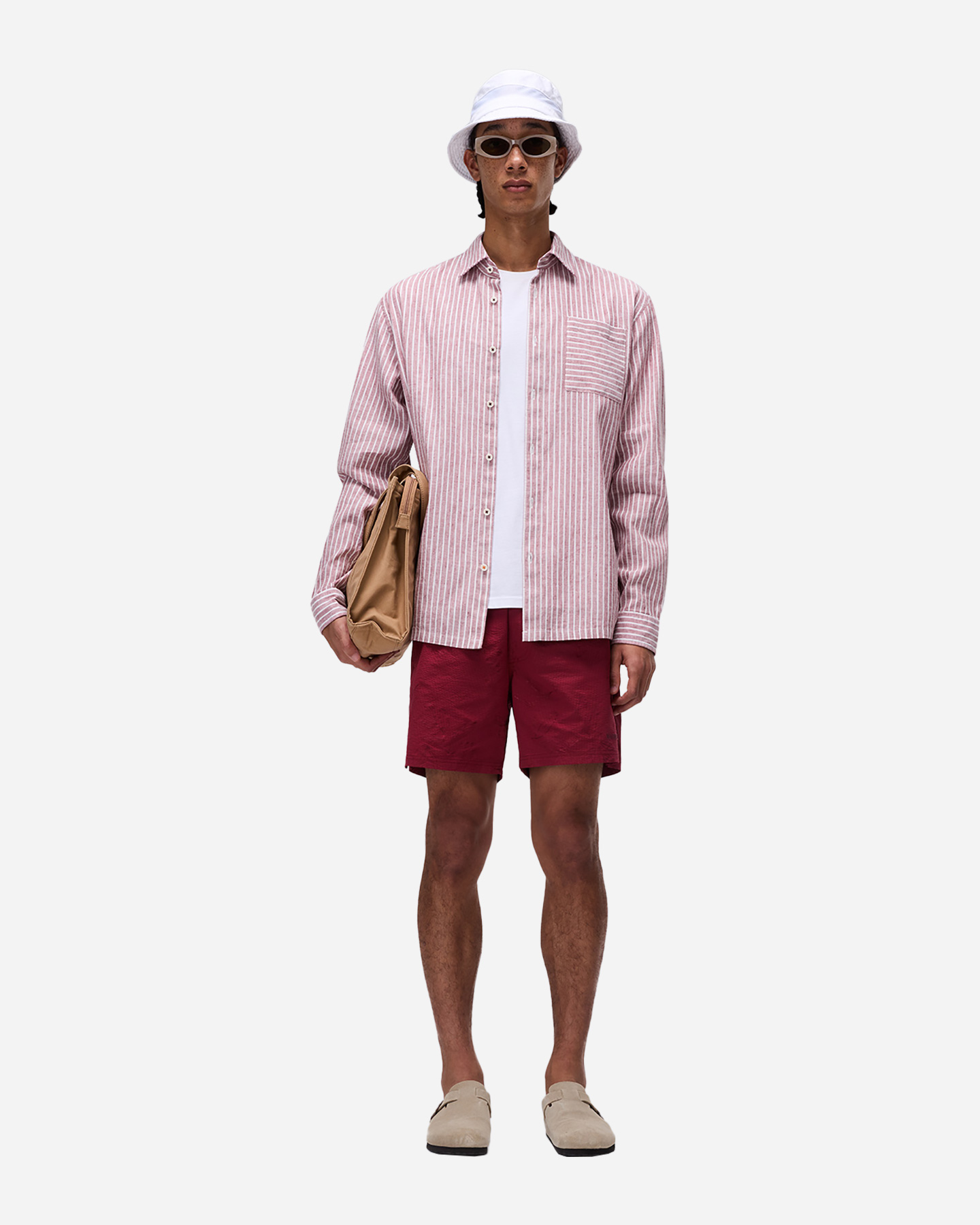 Camicia NAPAPIJRI BROLIO STRIPE M - Marrone - 4 | Cisalfa Sport