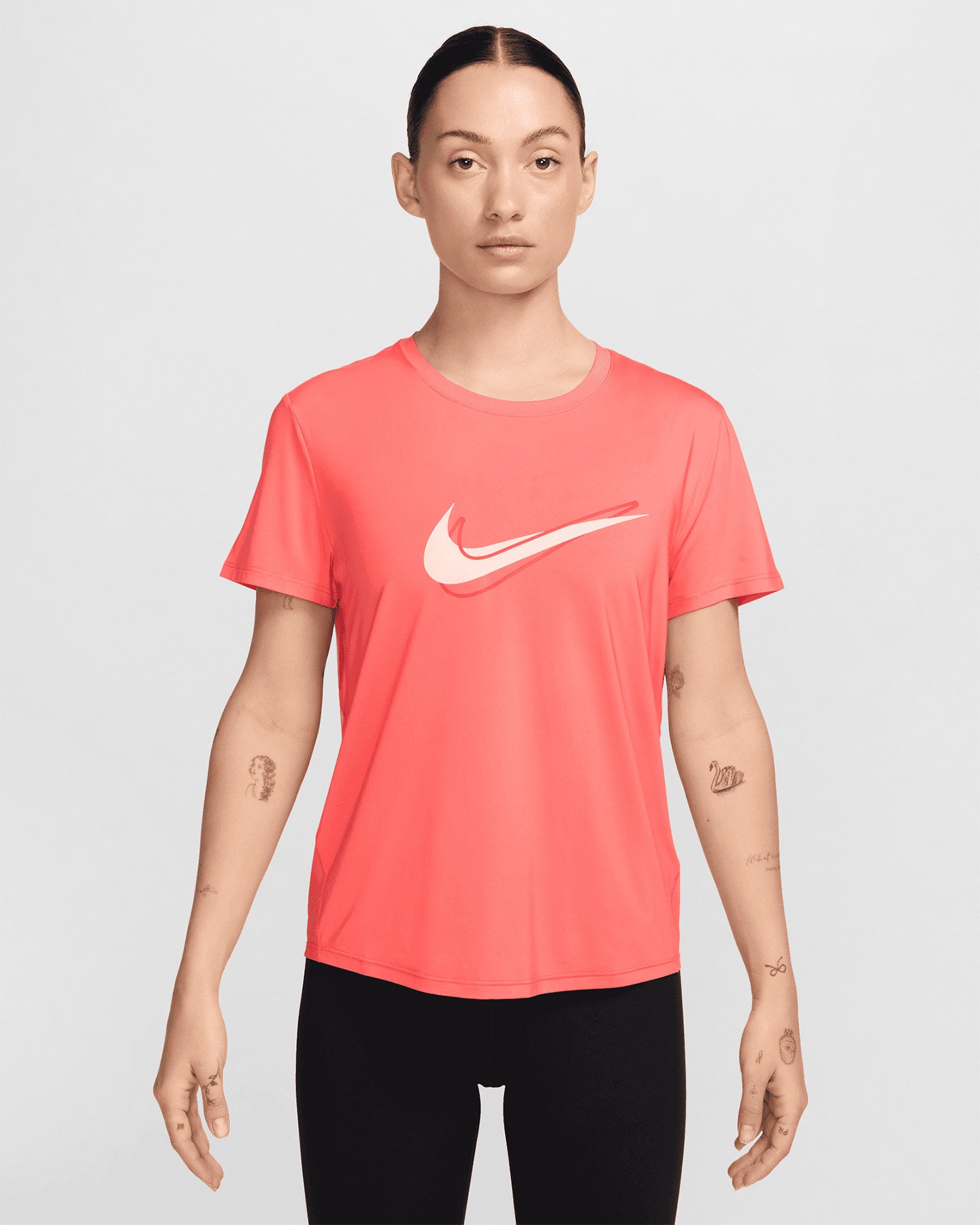 T-shirt running NIKE SWOOSH DRI FIT W - Rosa - 0 | Cisalfa Sport