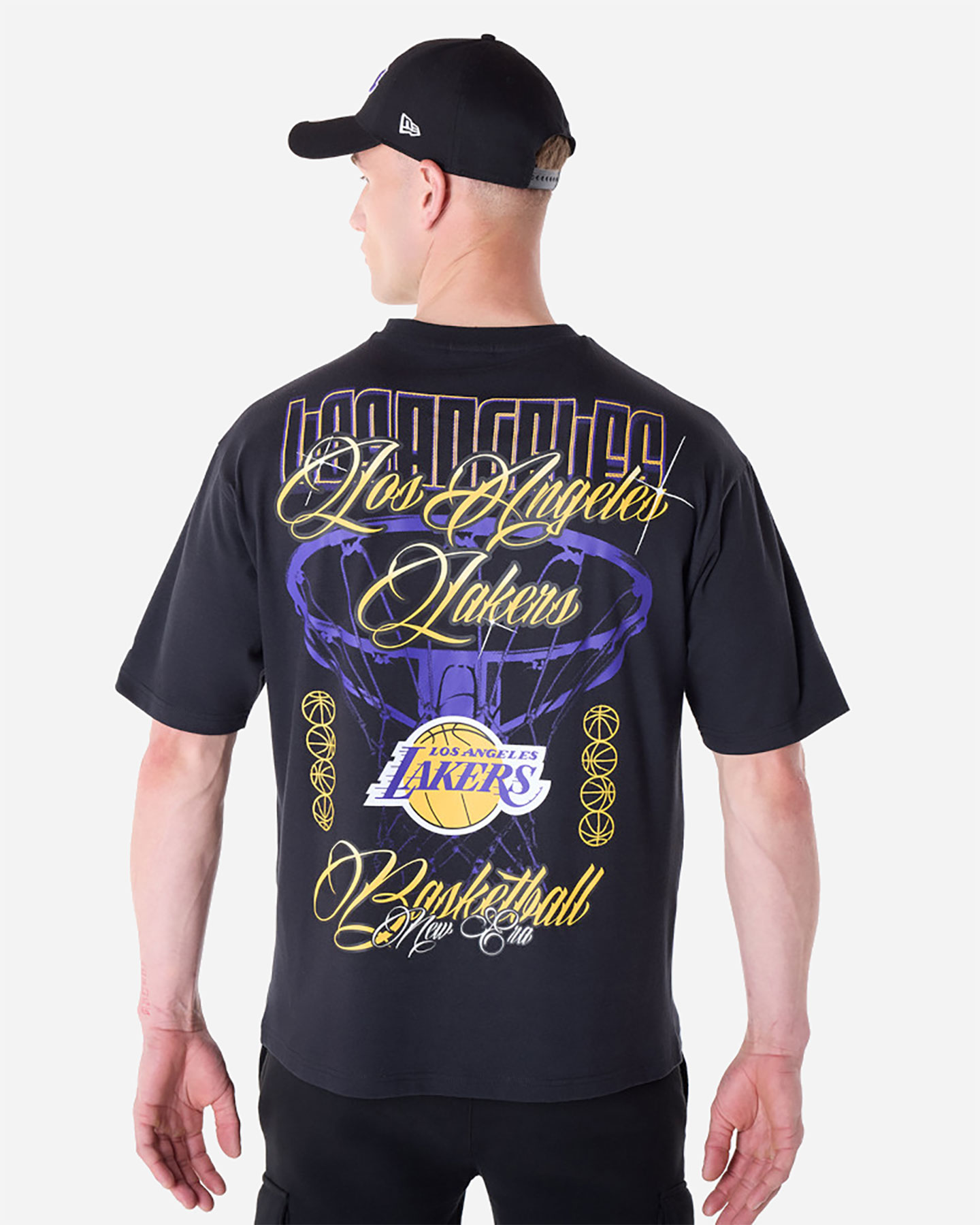 Abbigliamento basket NEW ERA FONT GRAPHIC LAKERS M - Nero - 1 | Cisalfa Sport