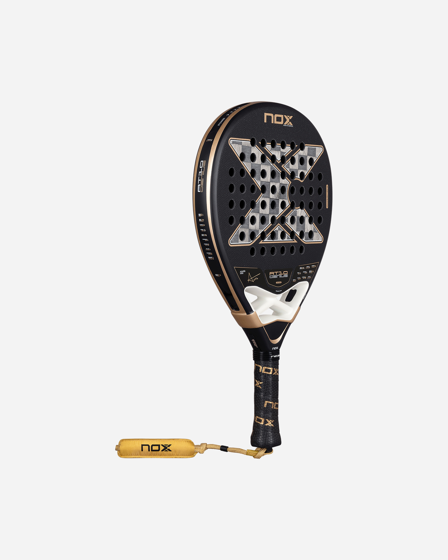 Racchetta padel performance NOX AT10 LUXURY GENIUS 18K ALUM 2026 BY AGUSTIN  - Bianco - 1 | Cisalfa Sport