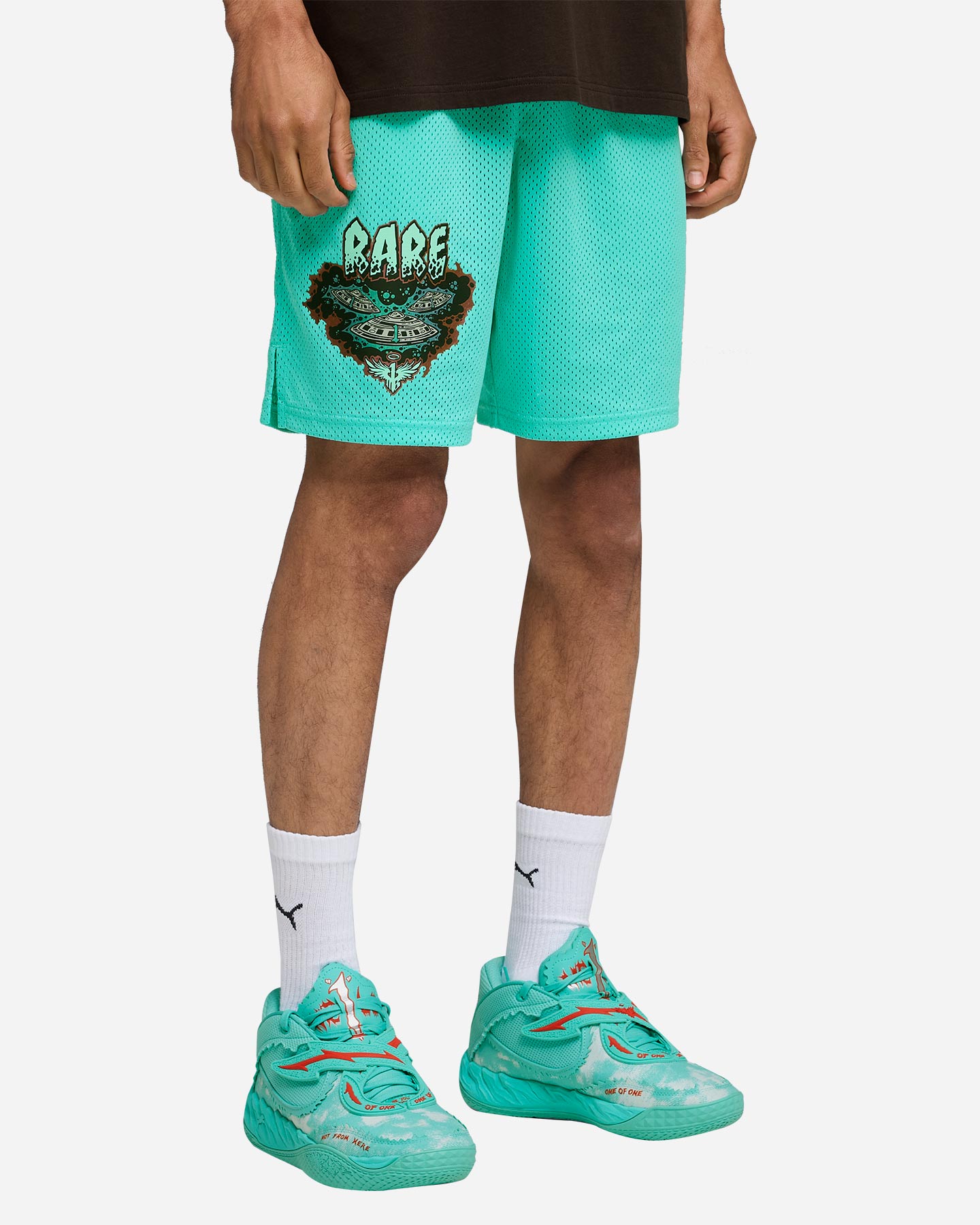 Pantaloncini basket PUMA MELO WORLD M - Verde - 2 | Cisalfa Sport