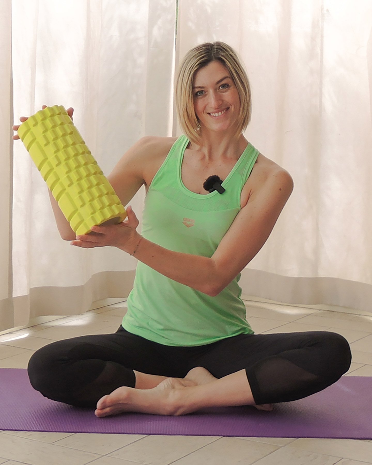 Accessorio palestra CARNIELLI FOAM ROLLER - Giallo - 1 | Cisalfa Sport